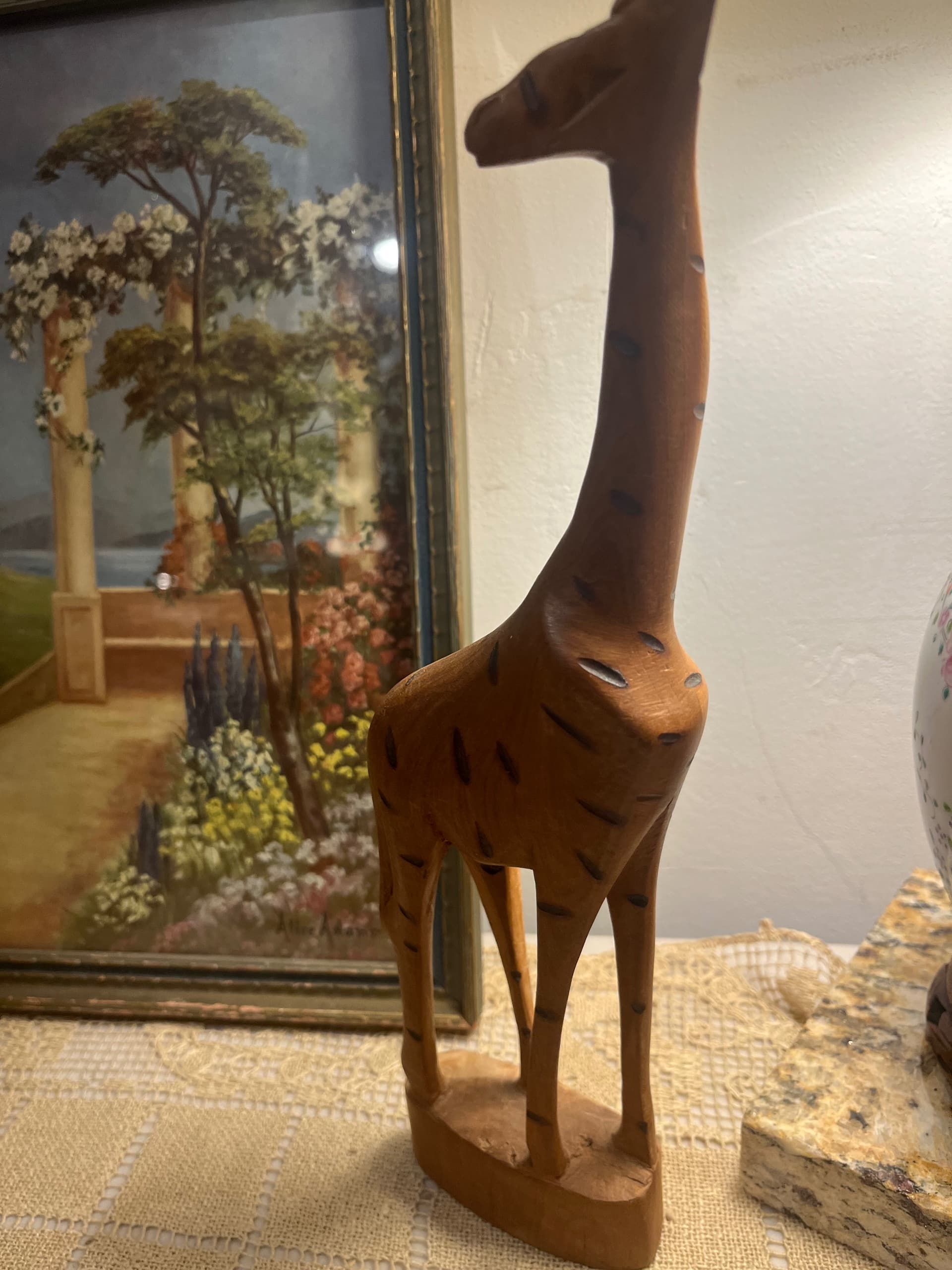 Carved Wooden Giraffe Figurine - Regular - Thumbnail 5