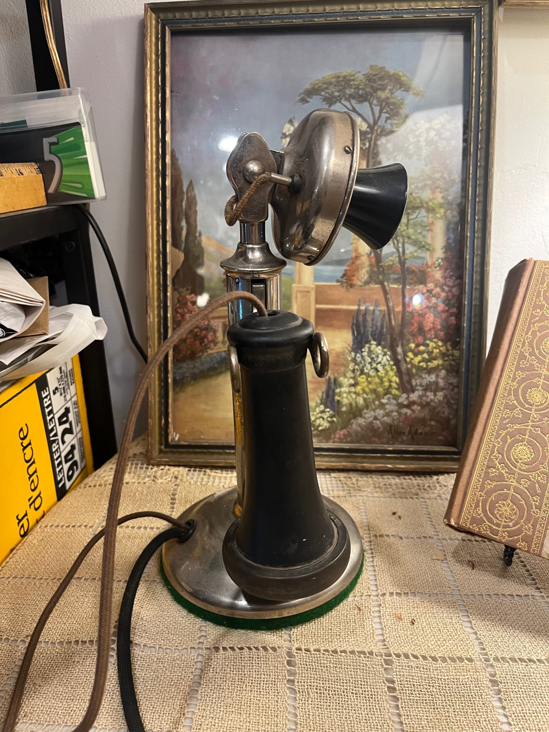 Vintage Western Electric Candlestick Telephone with Pony Reciever - Regular - Thumbnail 3