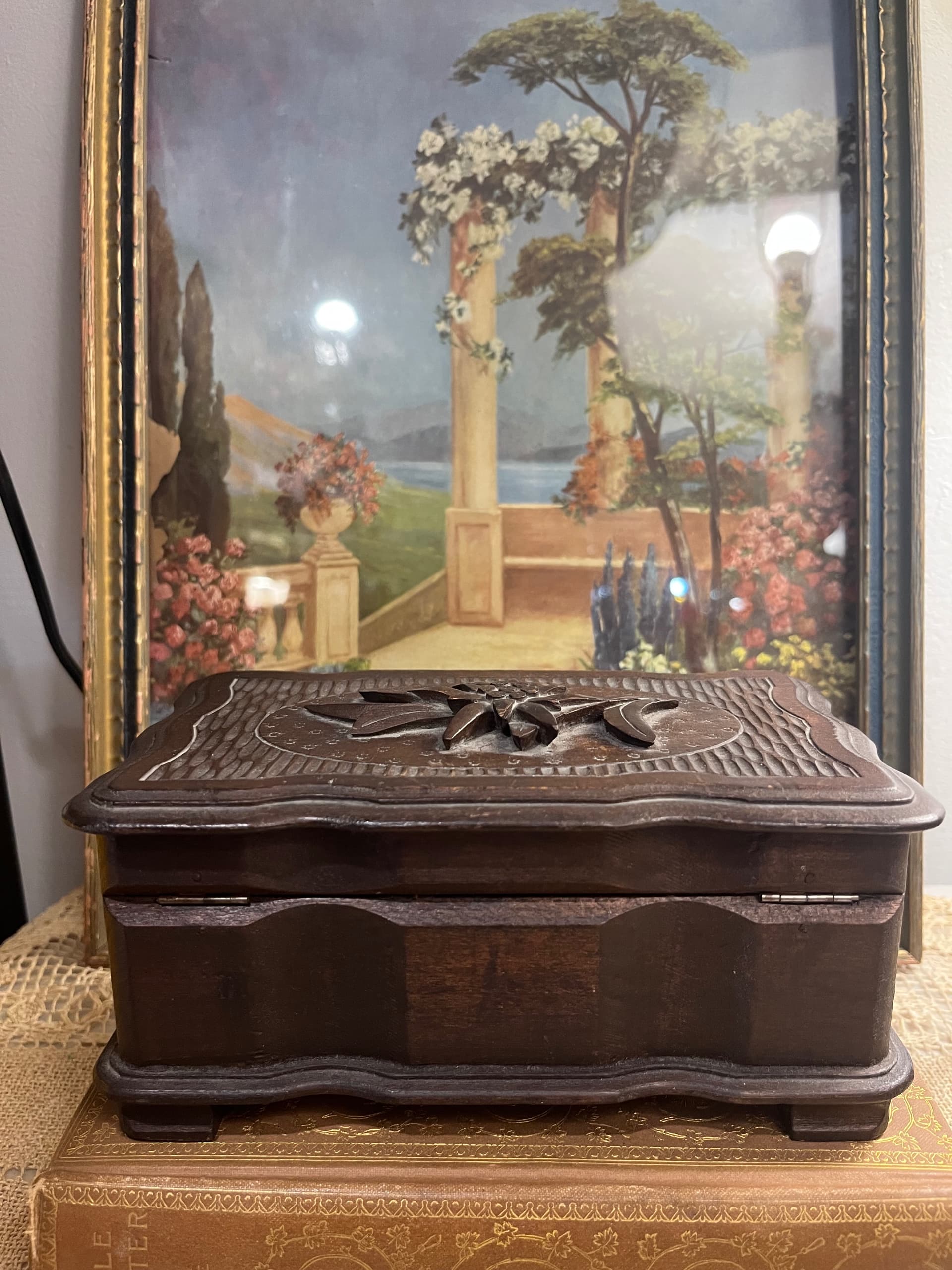 Carved Wooden Music Box [1268] - Regular - Thumbnail 7