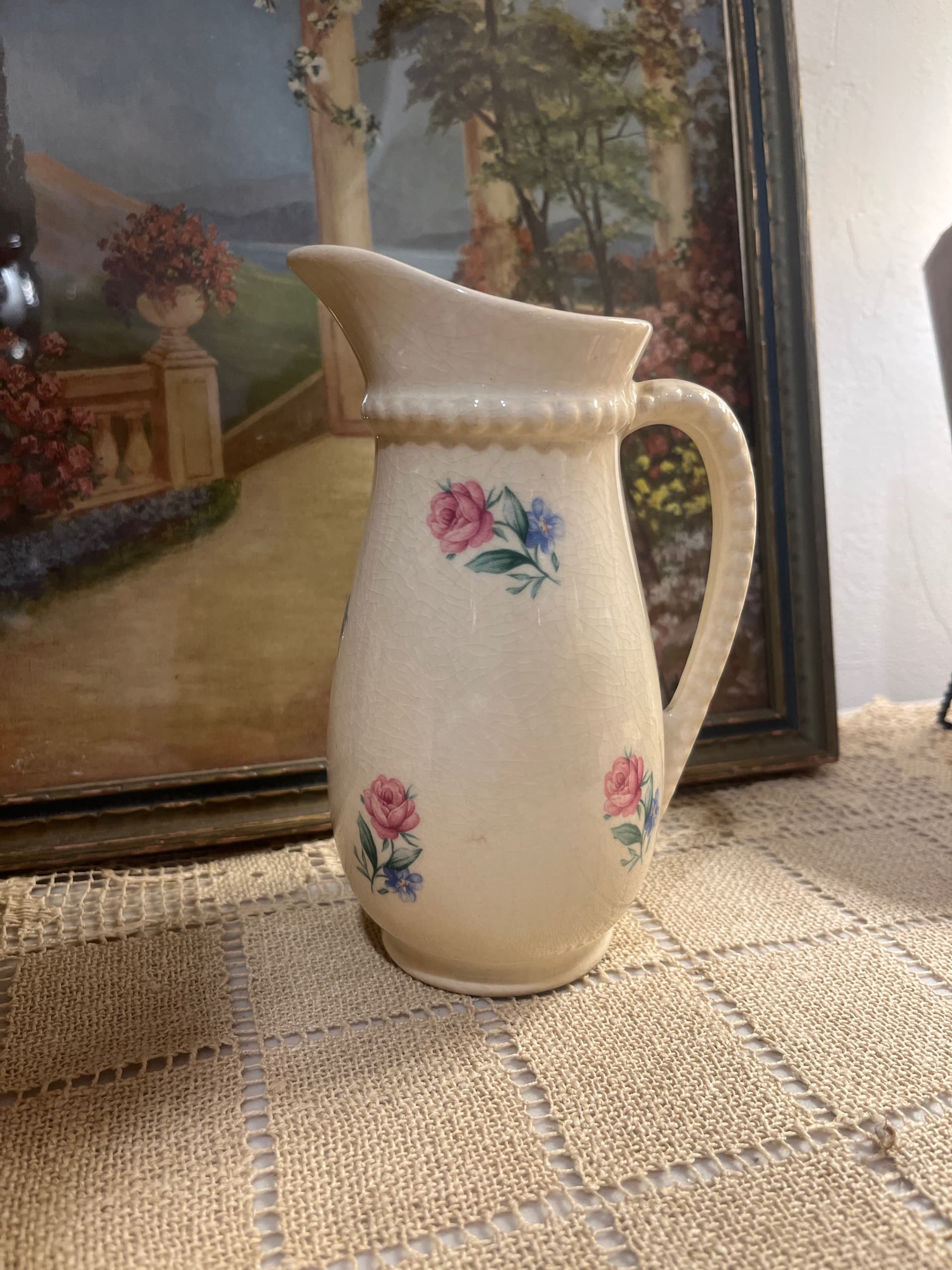 Floral Ceramic Pitcher - Regular - Thumbnail 4