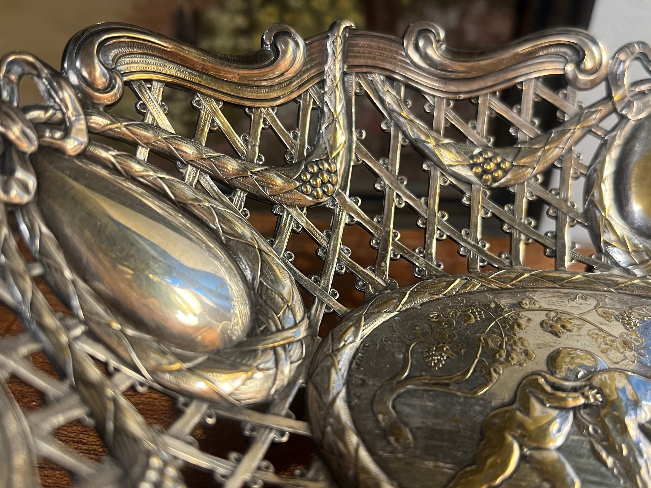 Art Nouveau Silver Plated Dish [963] - Regular - Thumbnail 2
