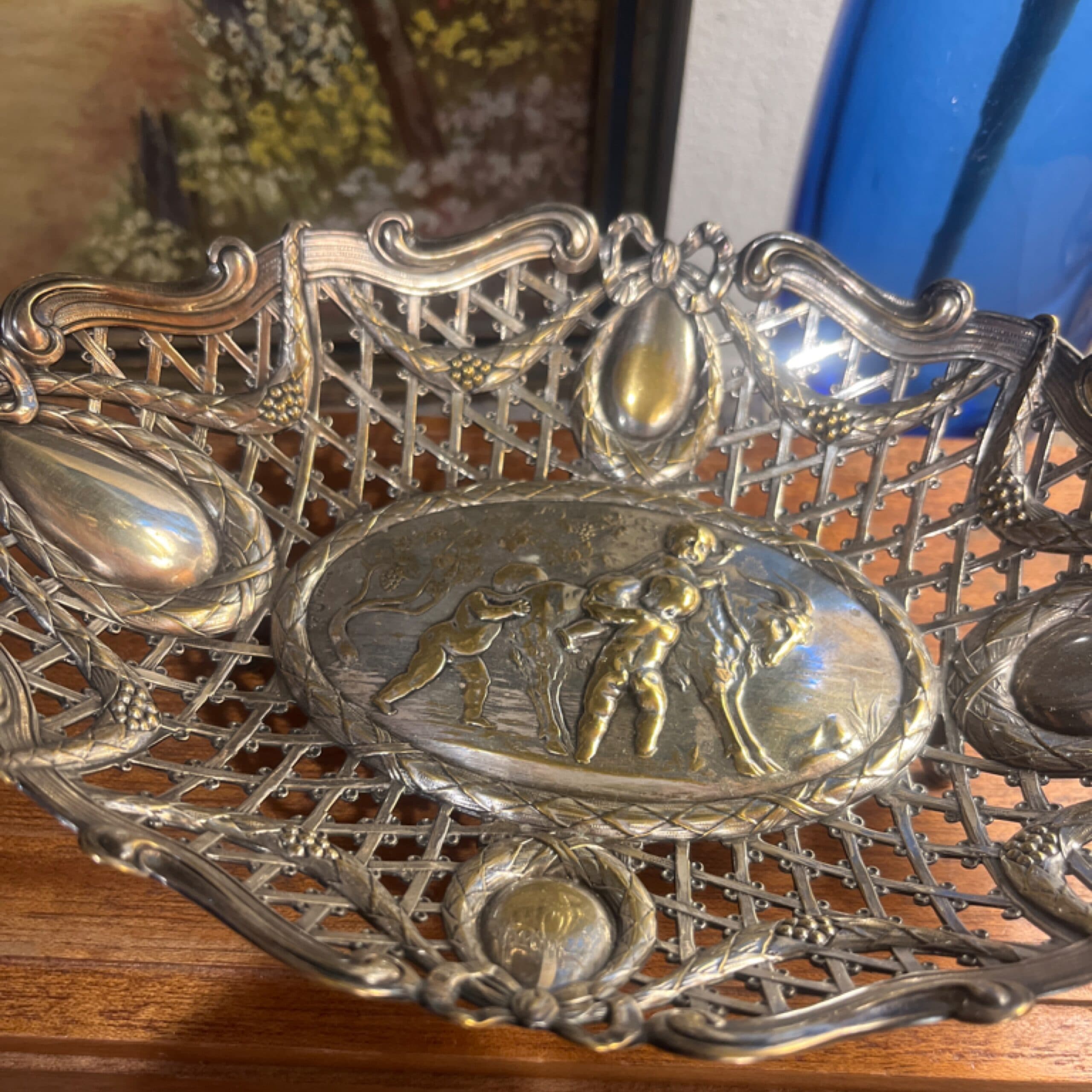 Art Nouveau Silver Plated Dish [963] - Regular - Thumbnail 3