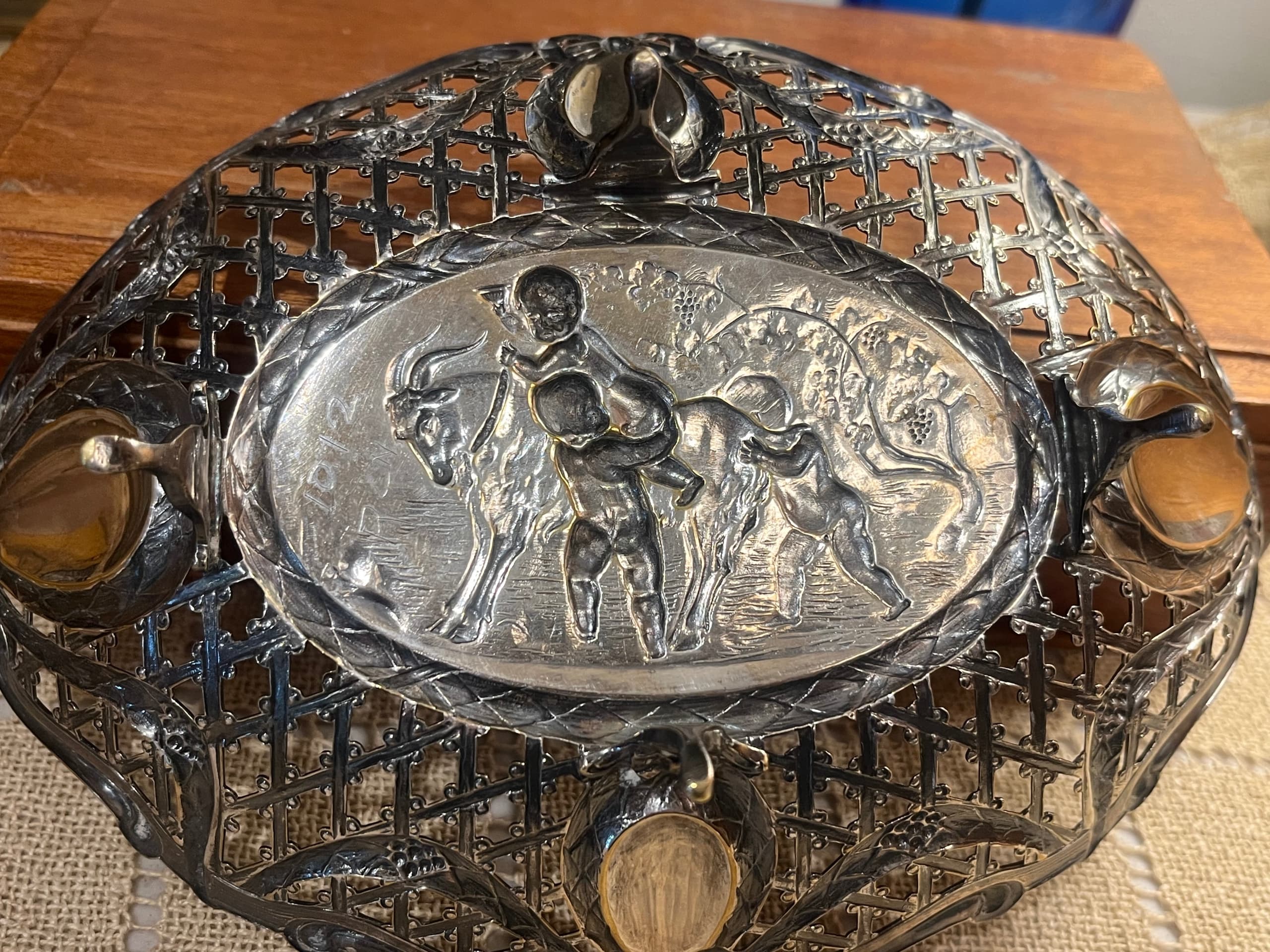 Art Nouveau Silver Plated Dish [963] - Regular - Thumbnail 4