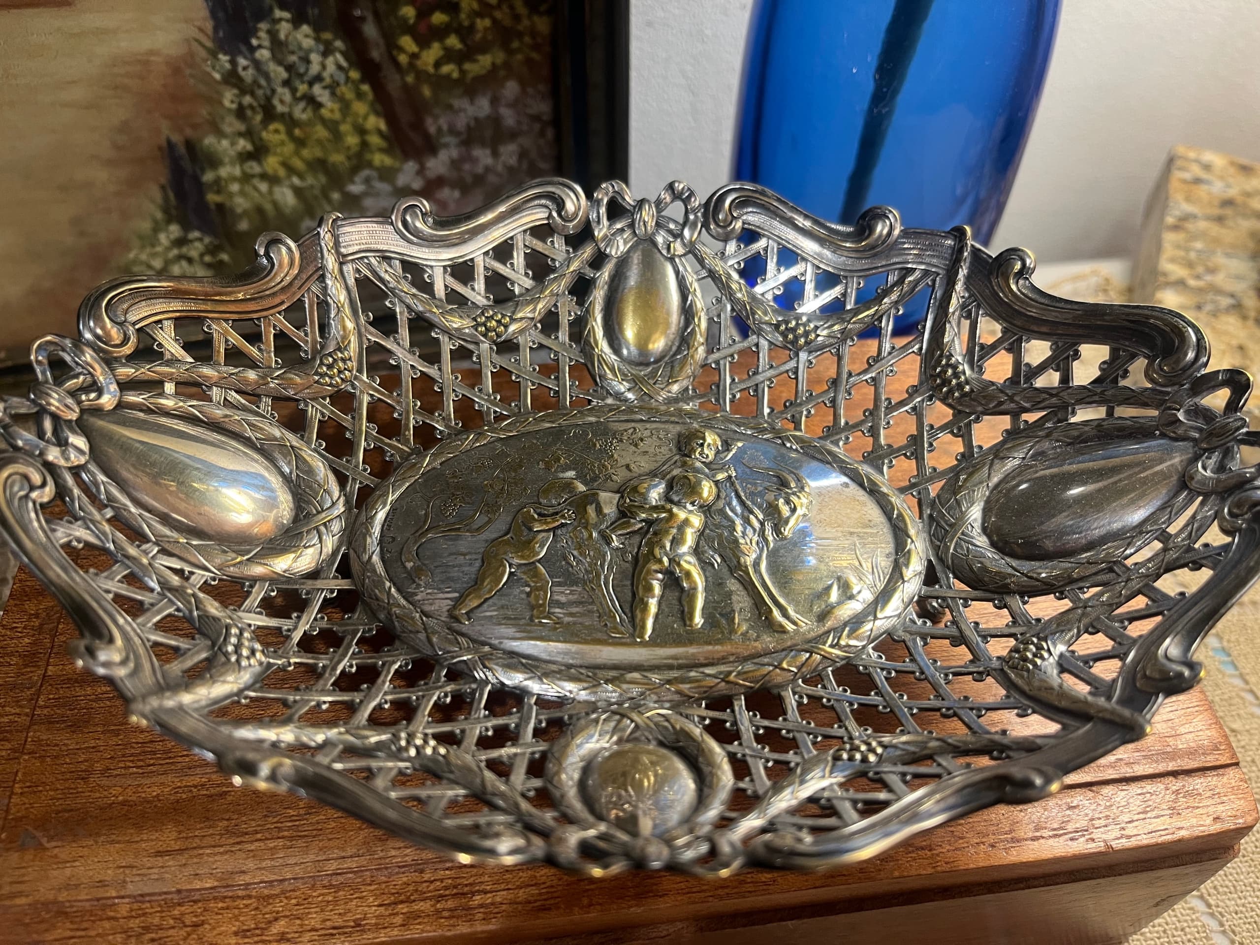 Art Nouveau Silver Plated Dish [963] - Regular - Thumbnail 9