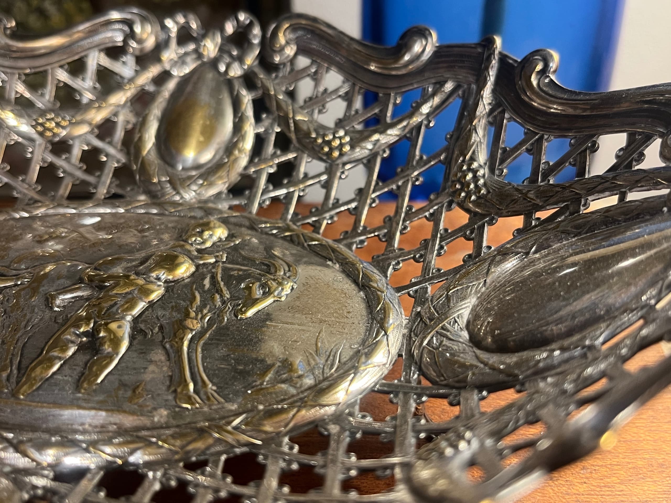 Art Nouveau Silver Plated Dish [963] - Regular - Thumbnail 8