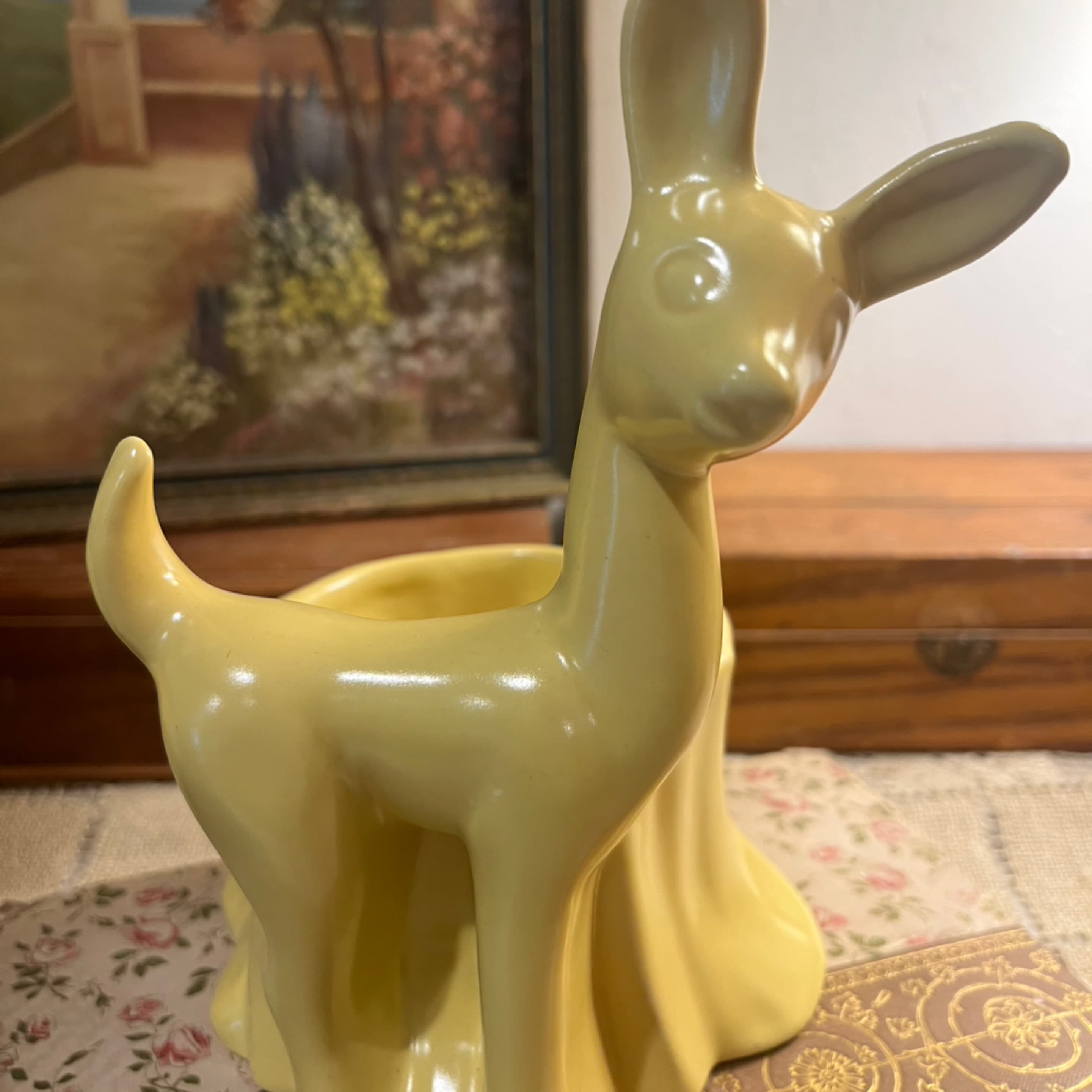 Haeger Yellow Fawn Planter [1239] - Regular - Thumbnail 6
