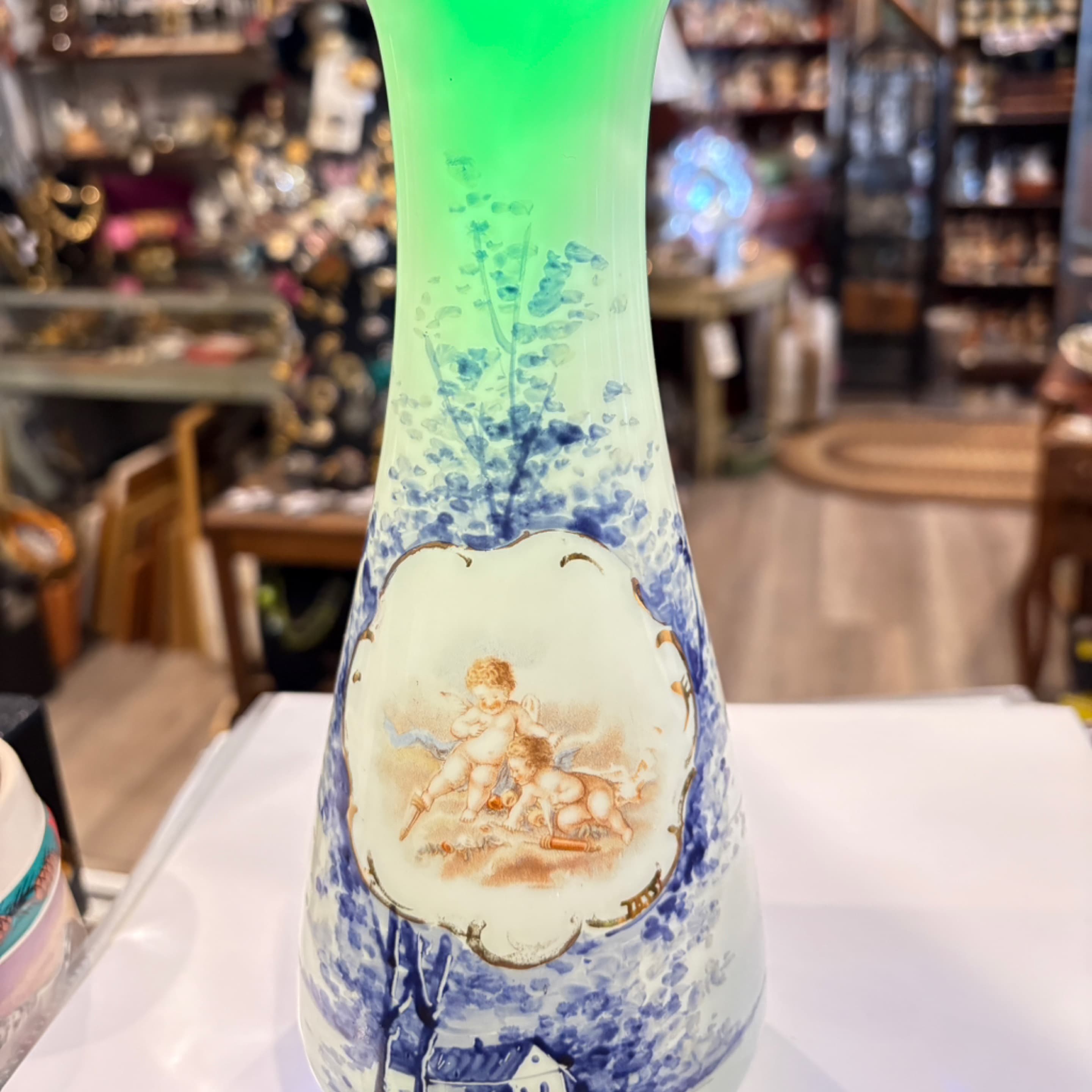 Victorian Hand-Painted Vase-It Glows! - Regular - Thumbnail 2