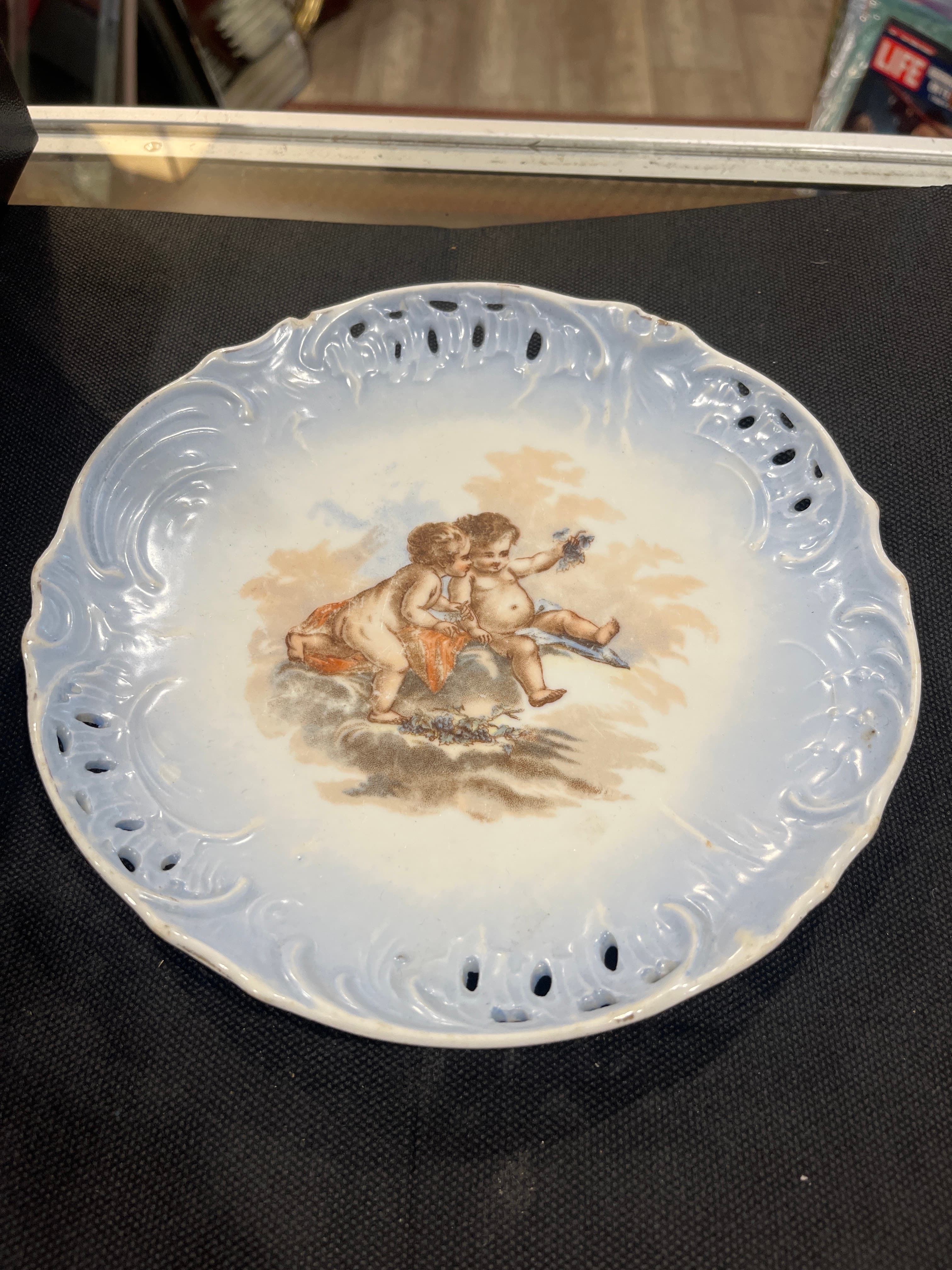 Porcelain Cherub Plate Blue - Regular - Thumbnail 5