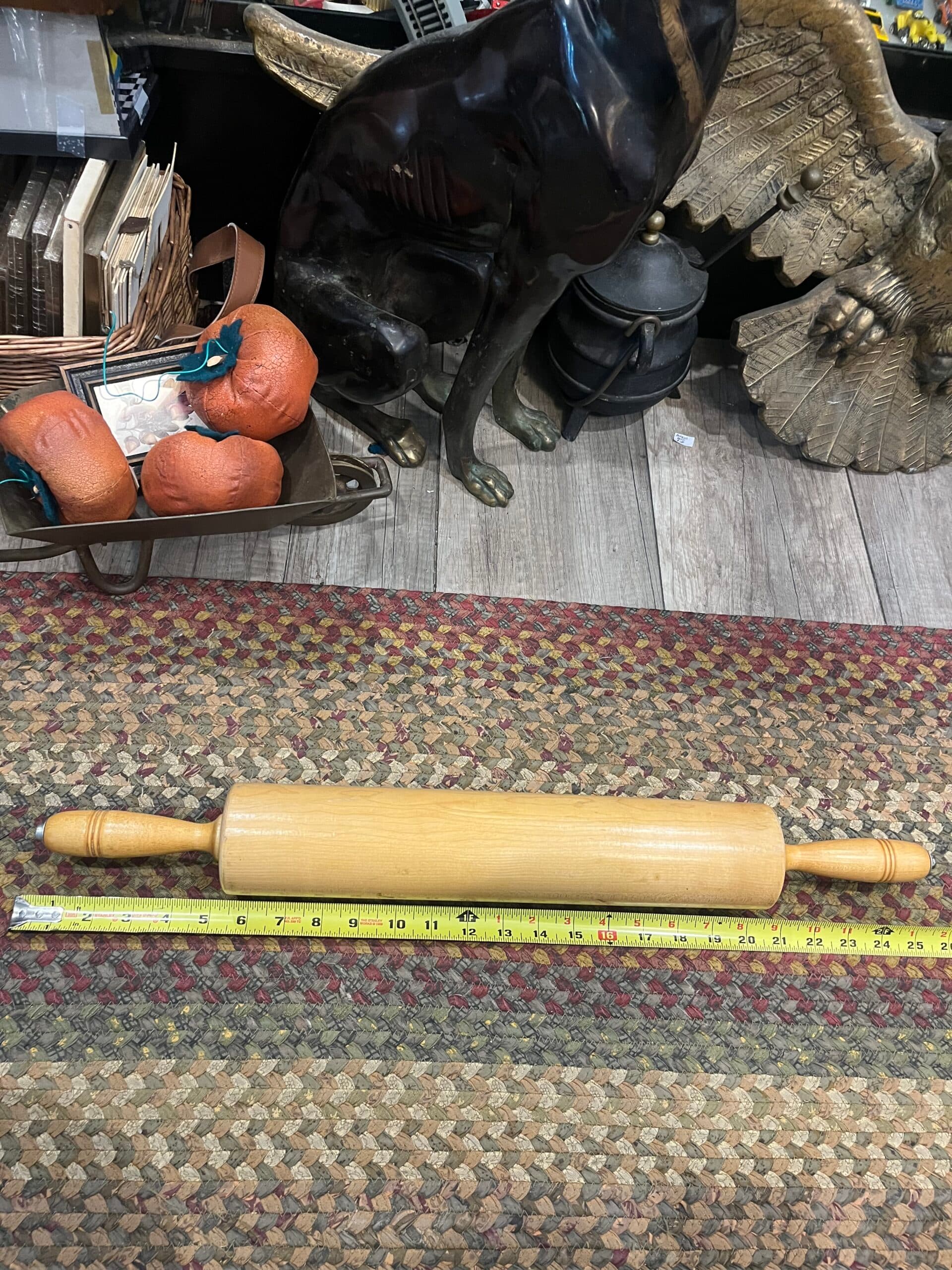 Extra Large Vtg Rolling Pin 25 inches - Regular - Thumbnail 5