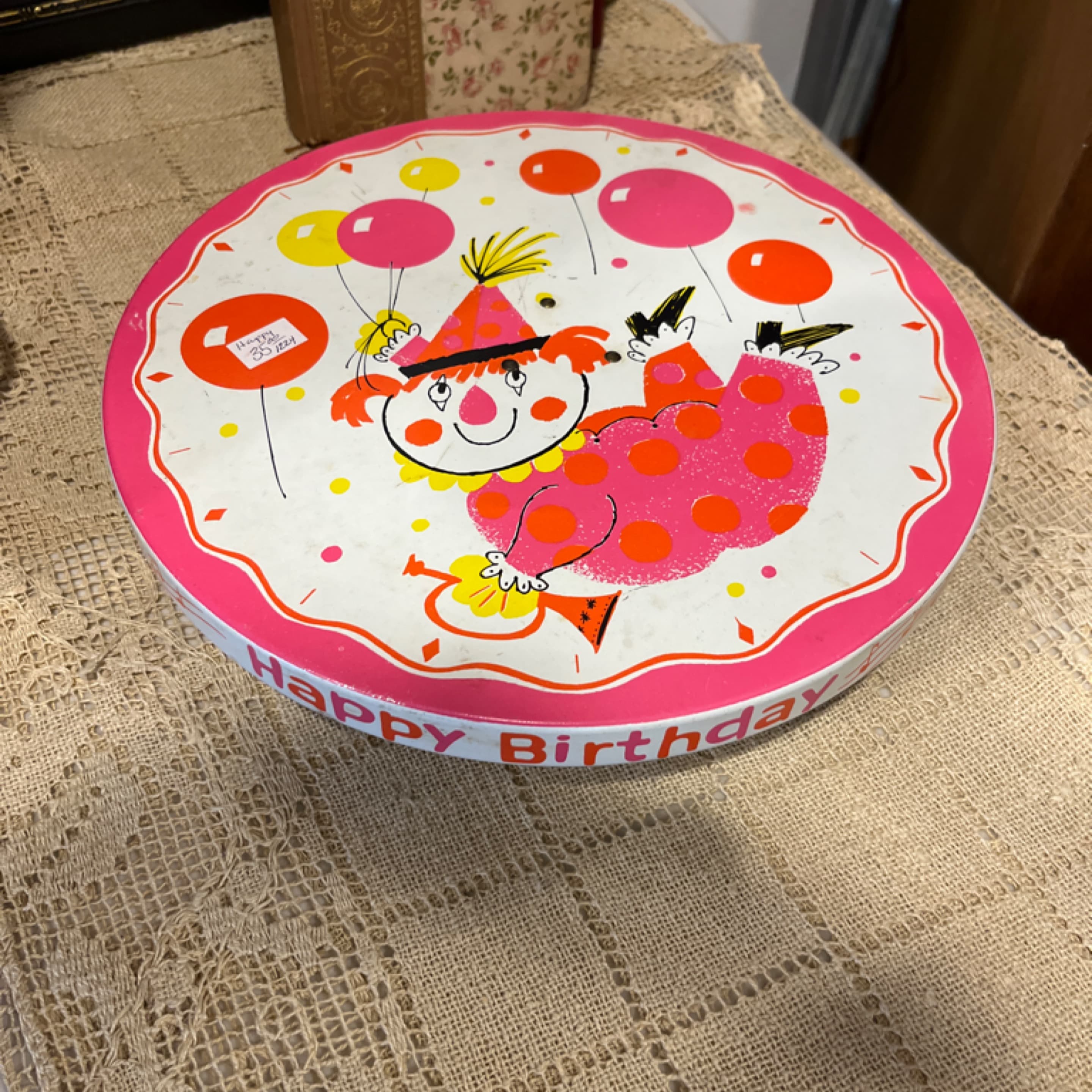 Vtg Fabcraft Happy Birthday Musical Cake Stand 1224 - Regular - Thumbnail 3