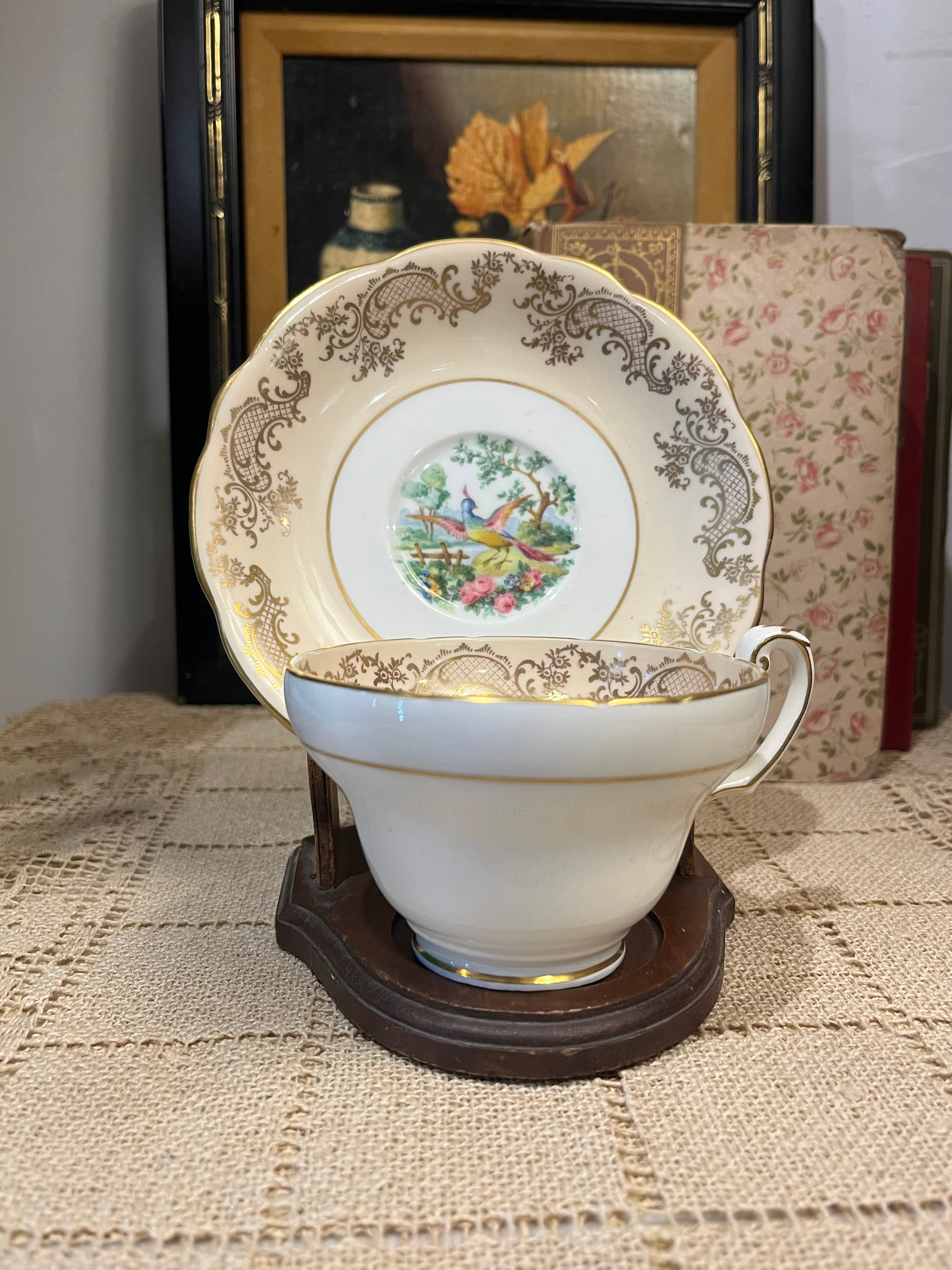 The Foley Company Pink Teacup and Saucer - Regular - Thumbnail 2