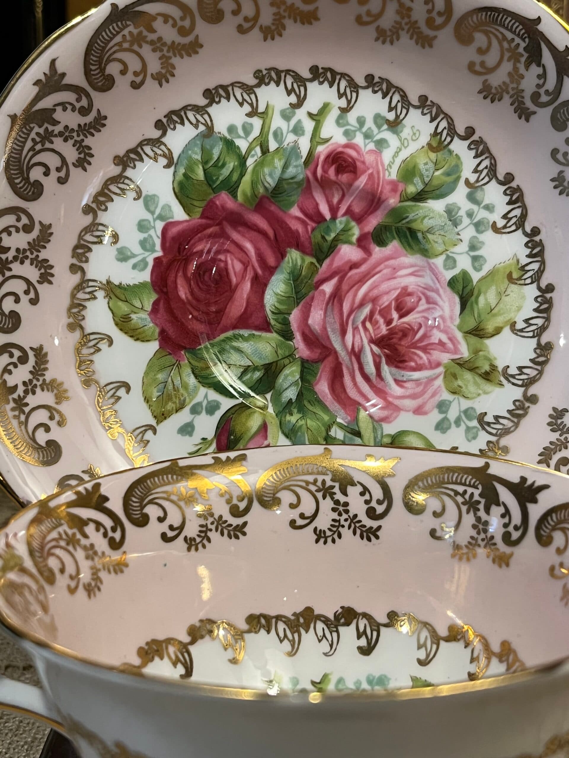 E.B. Foley Floral Teacup and Saucer - Regular - Thumbnail 5