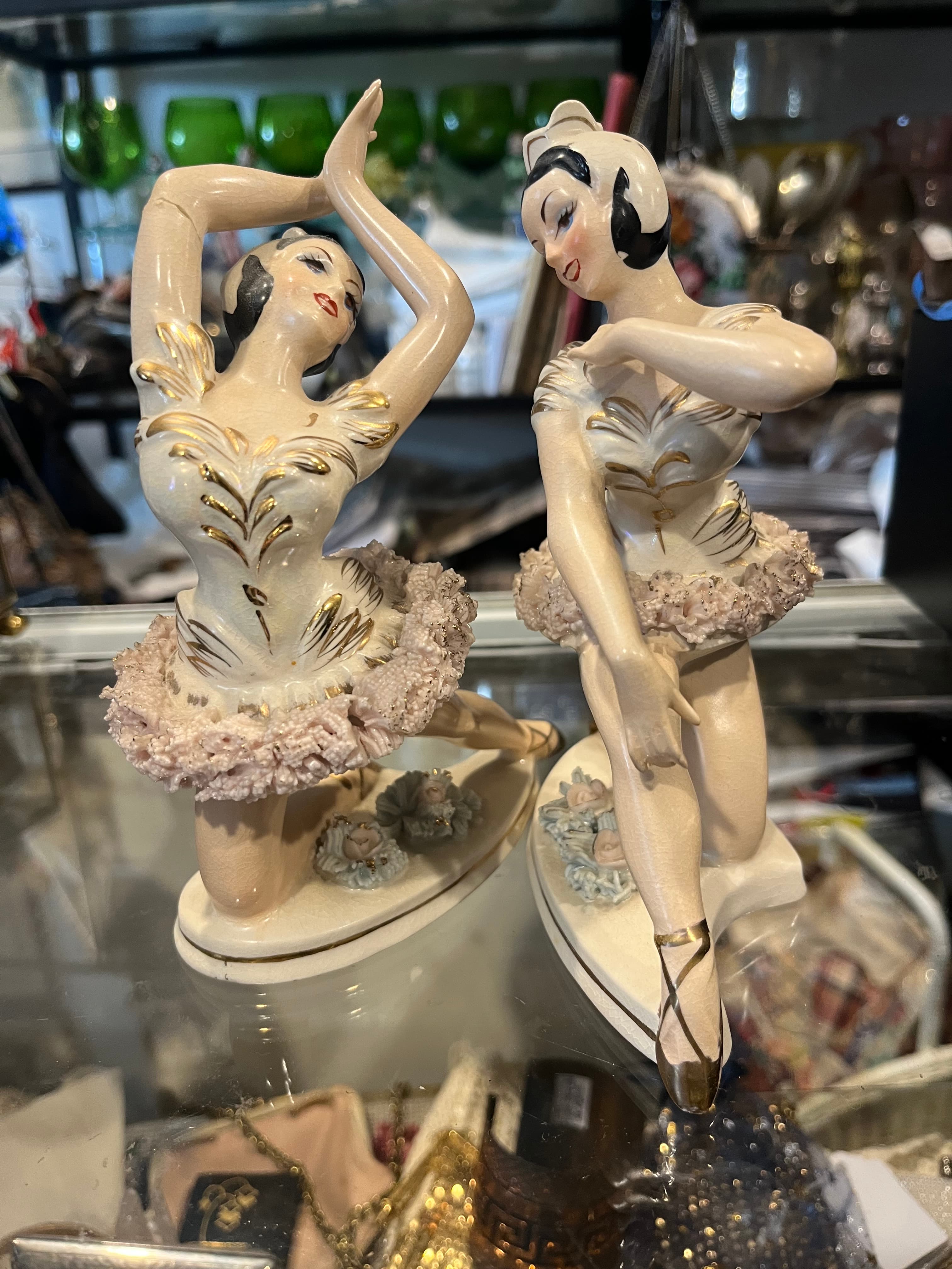 Pair of Lipper & Mann Ballerina Figurines AS IS - Regular - Thumbnail 2