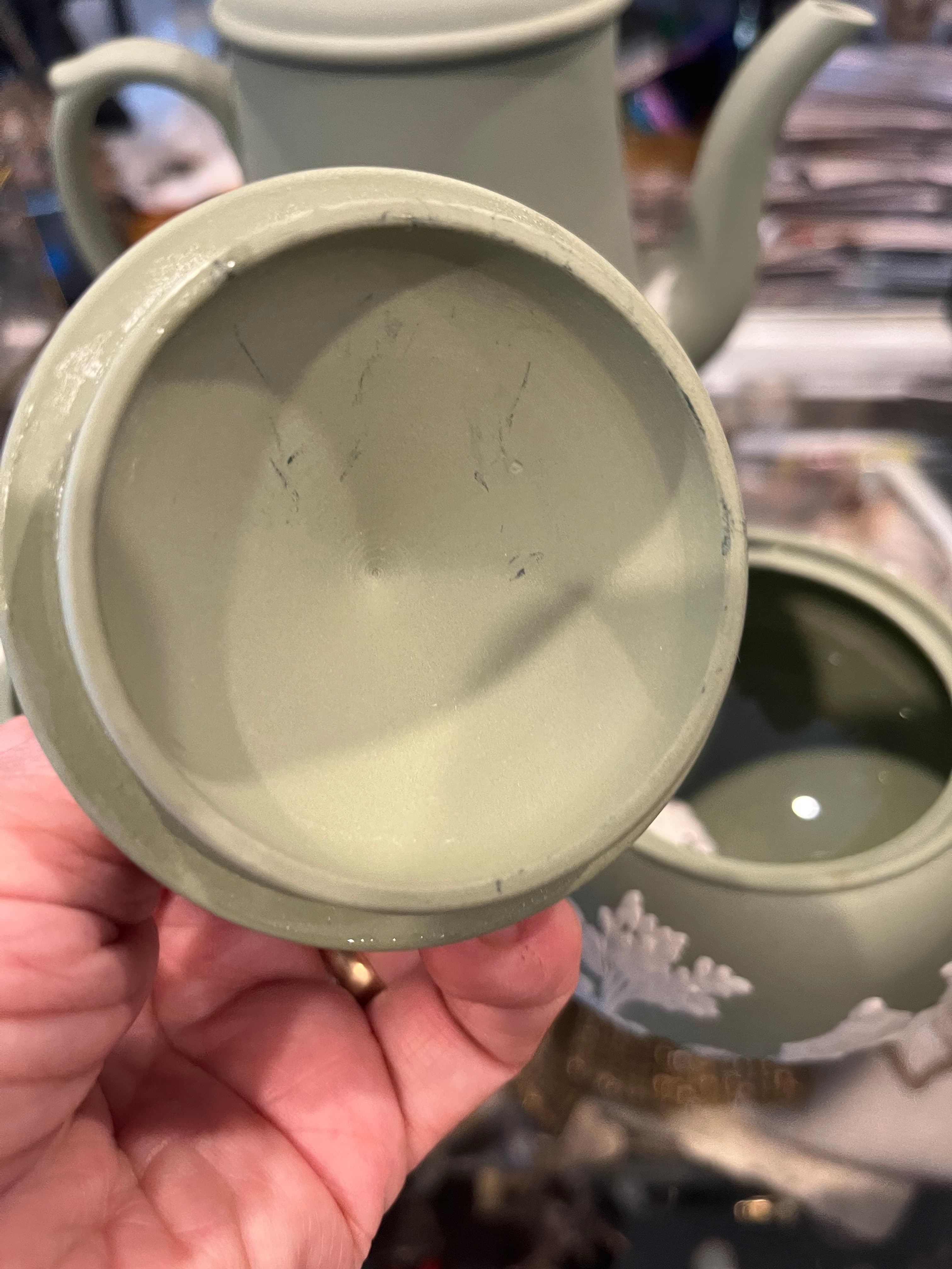 Wedgwood Sage Jasperware Coffee Set - Regular - Thumbnail 6