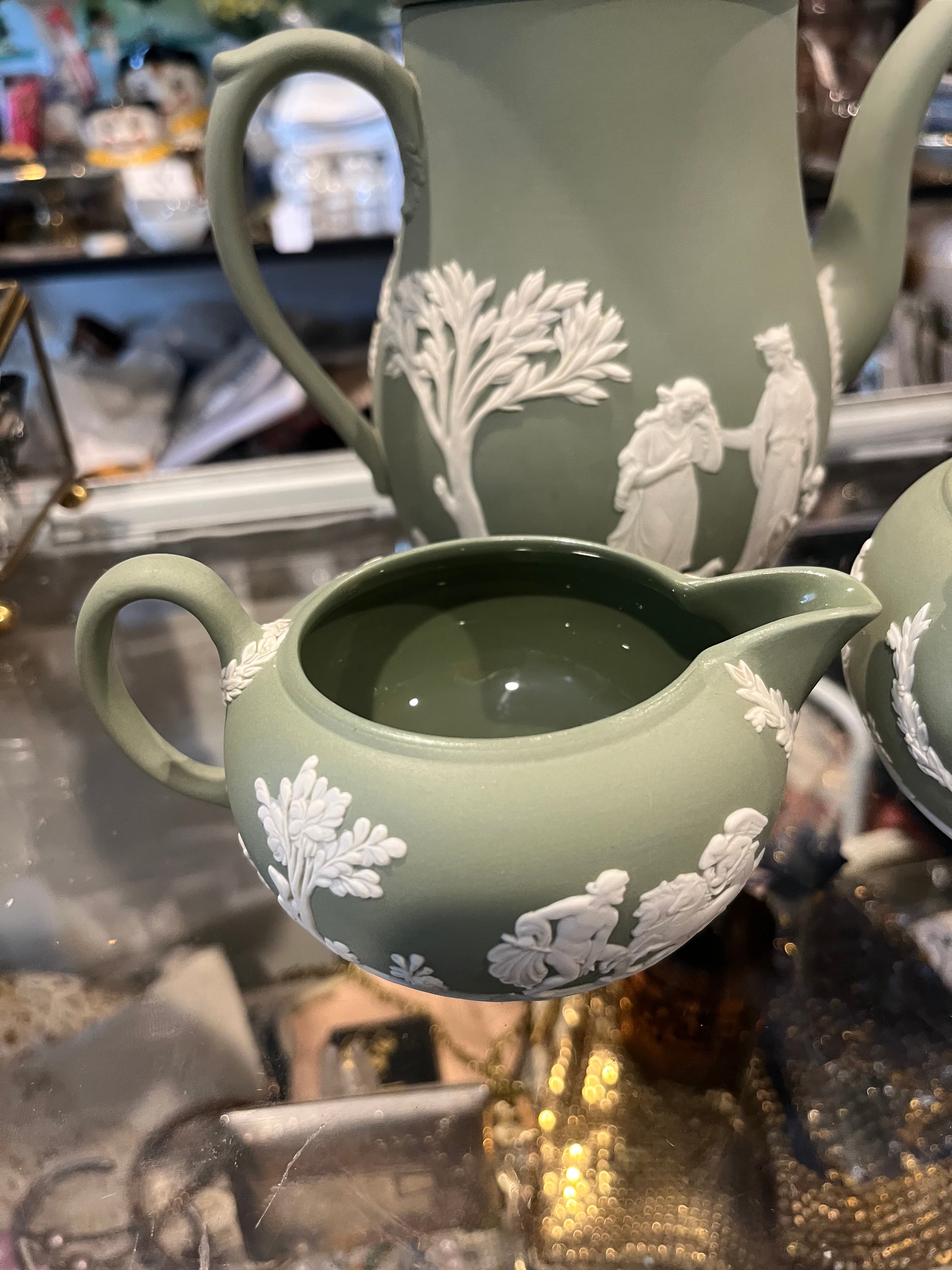 Wedgwood Sage Jasperware Coffee Set - Regular - Thumbnail 8
