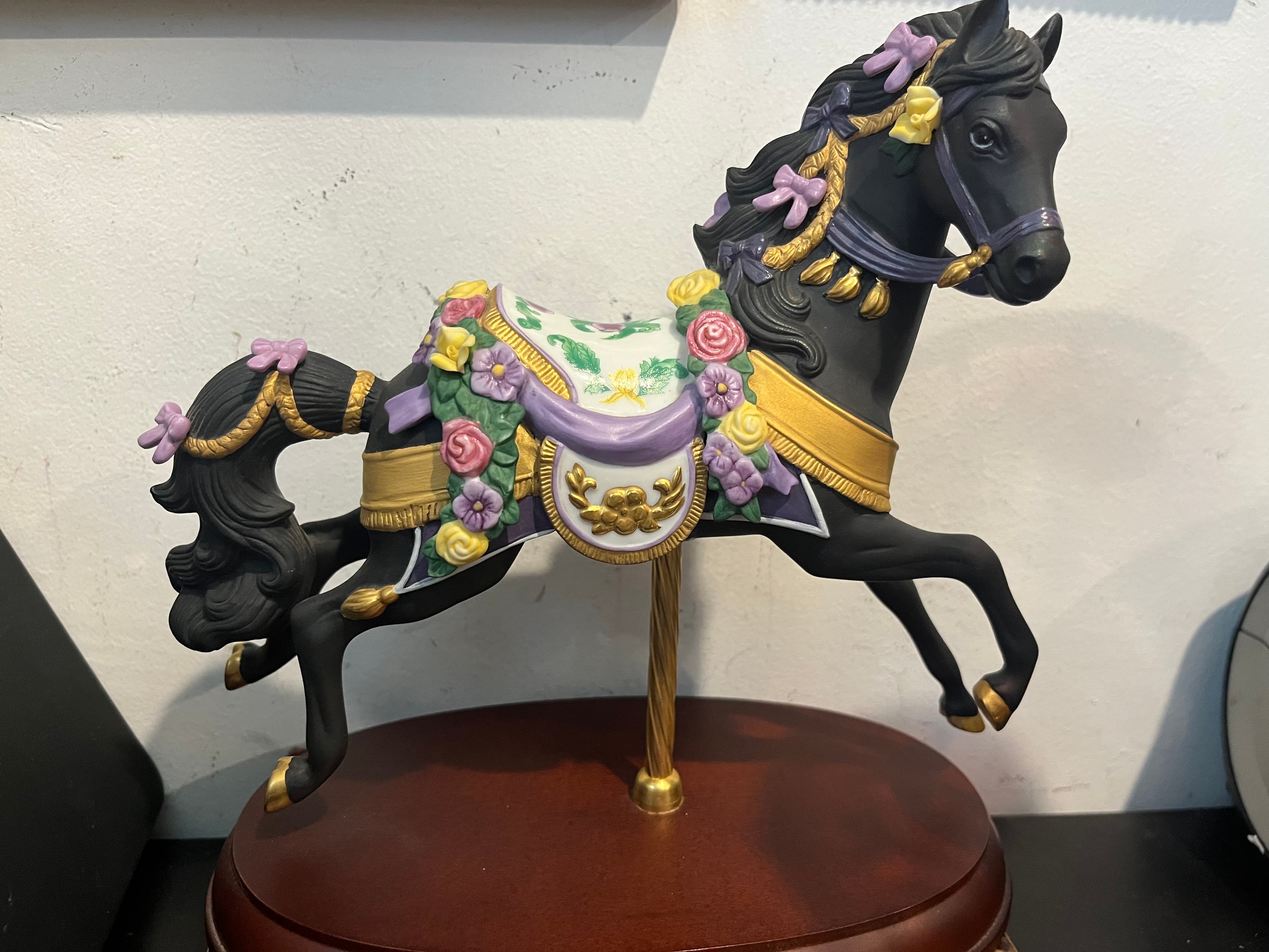 Lenox Black Beauty Midnight Charger Carousel Horse - Regular - Thumbnail 2