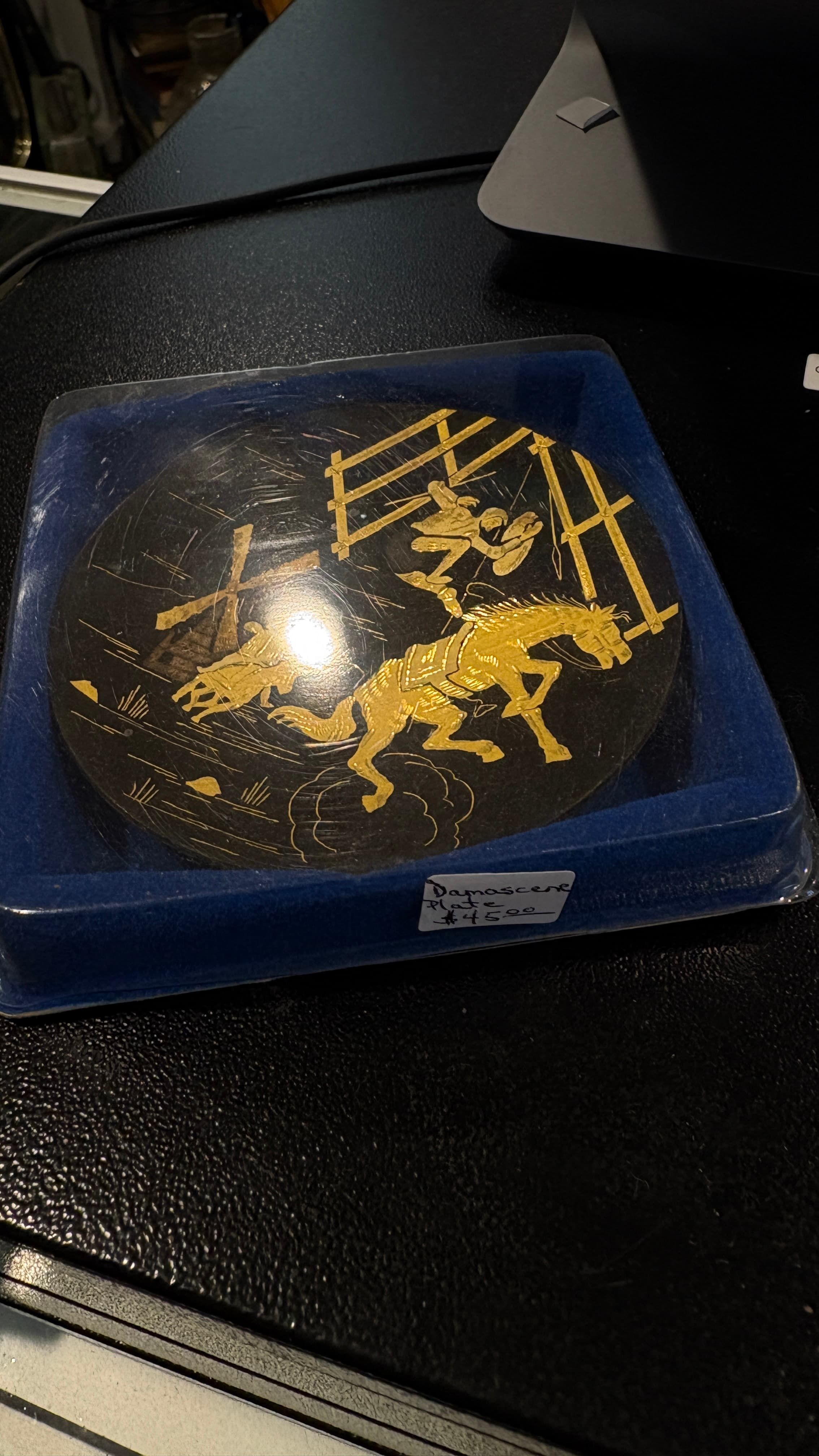 Small Don Quixote Damascene Plate - Regular - Thumbnail 5