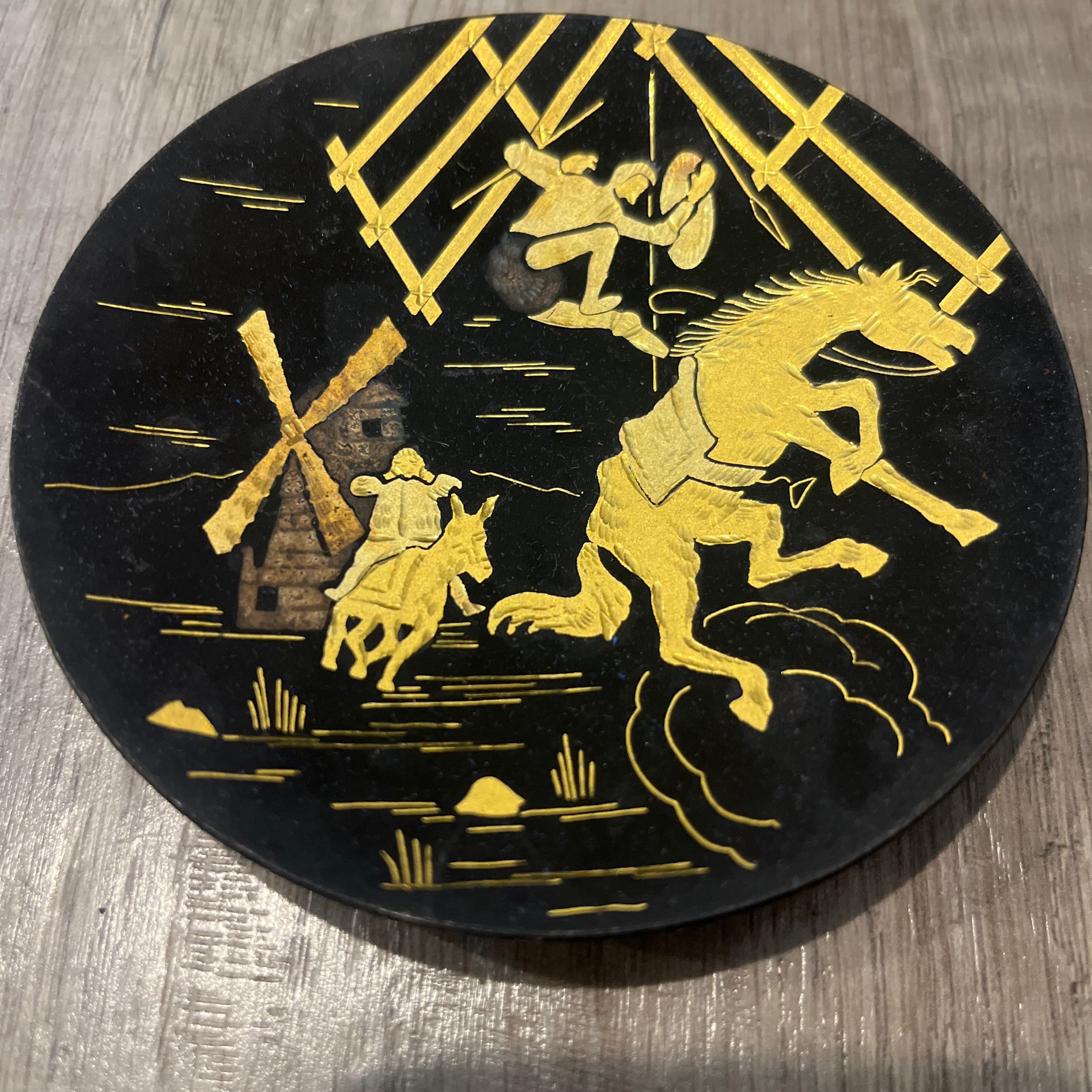Small Don Quixote Damascene Plate - Regular - Thumbnail 2
