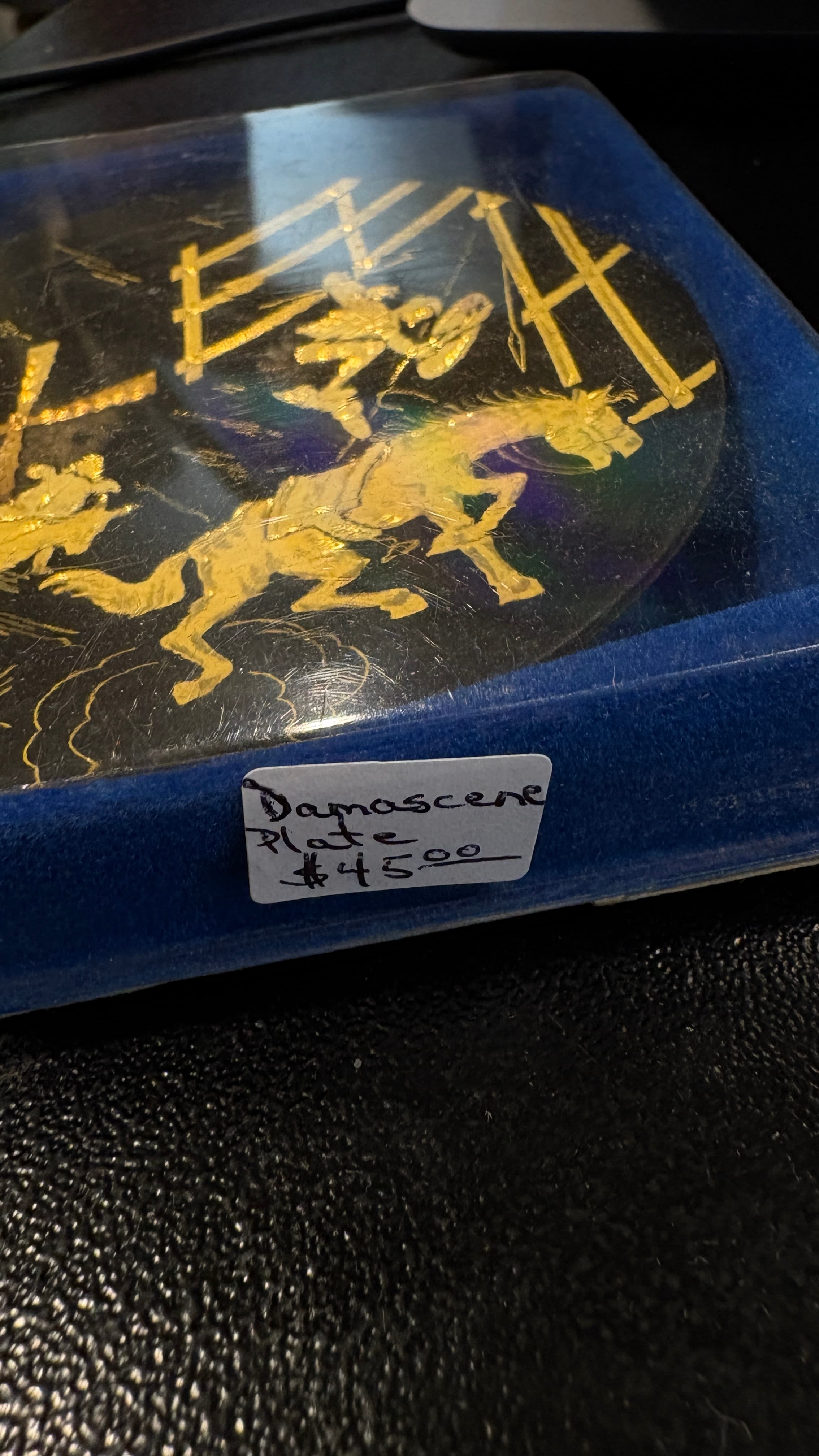 Small Don Quixote Damascene Plate - Regular - Thumbnail 6