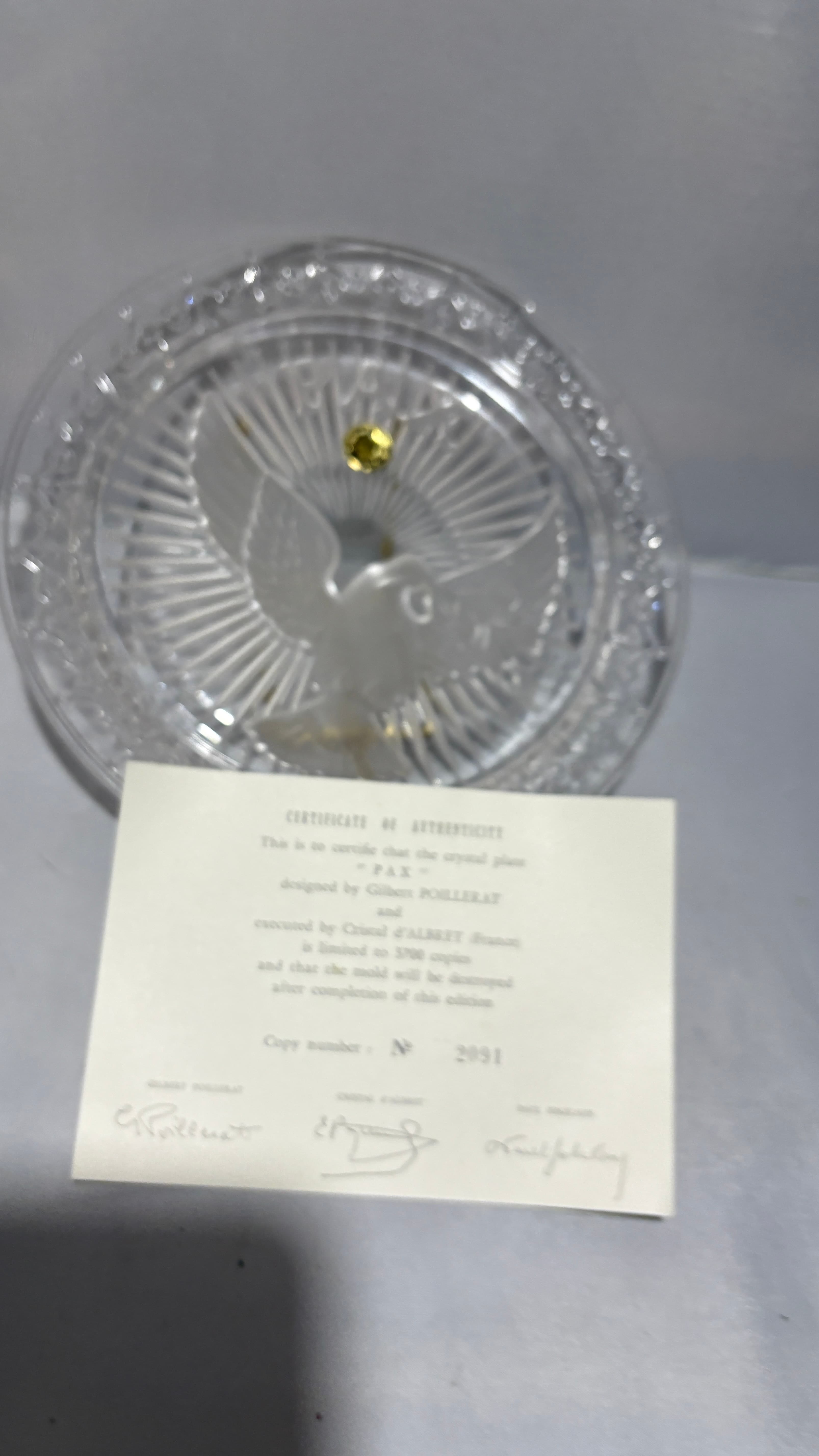Peace Plate by Gilbert Poillerat - Regular - Thumbnail 6