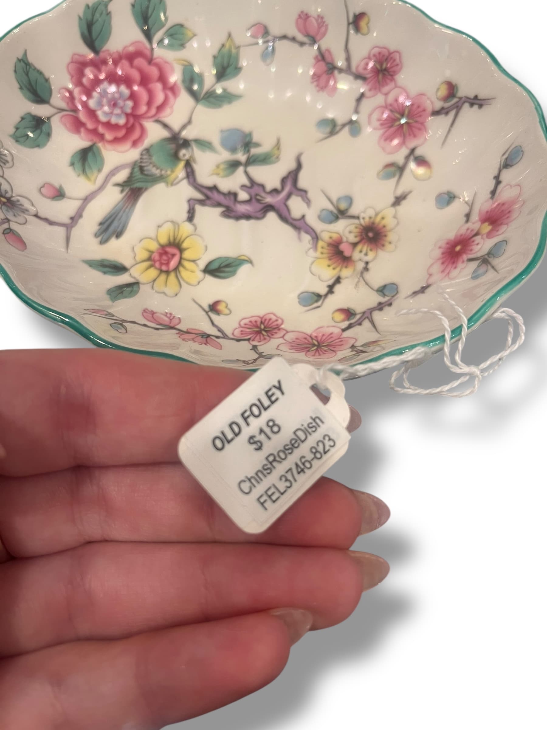 Old Foley Chinoiserie Rose Dish - Regular - Thumbnail 4