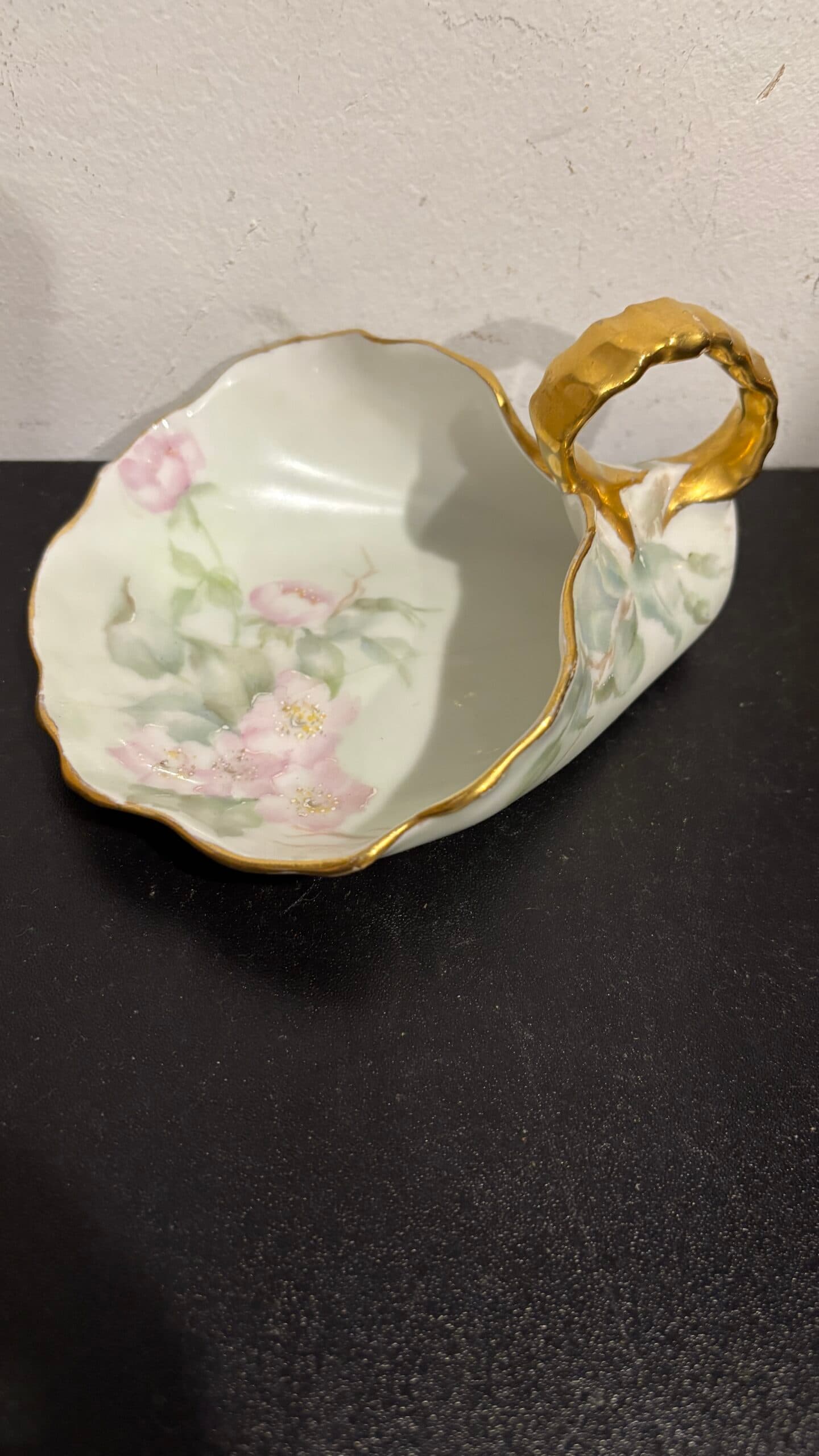AS IS Hand painted rimmed bowl with handle - Regular - Thumbnail 5