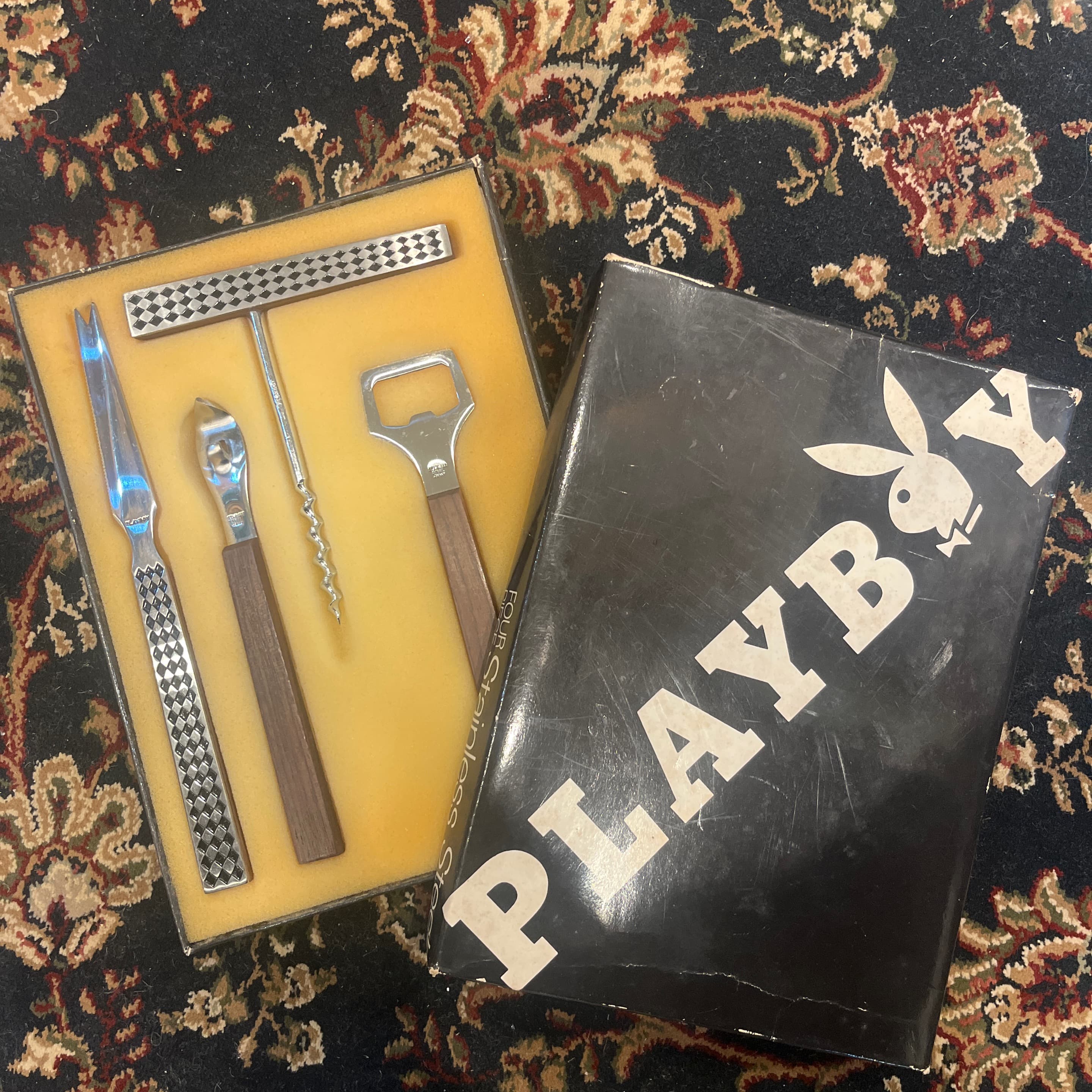 Playboy Stainless Steel Four Piece Bar Set - Regular - Thumbnail 4