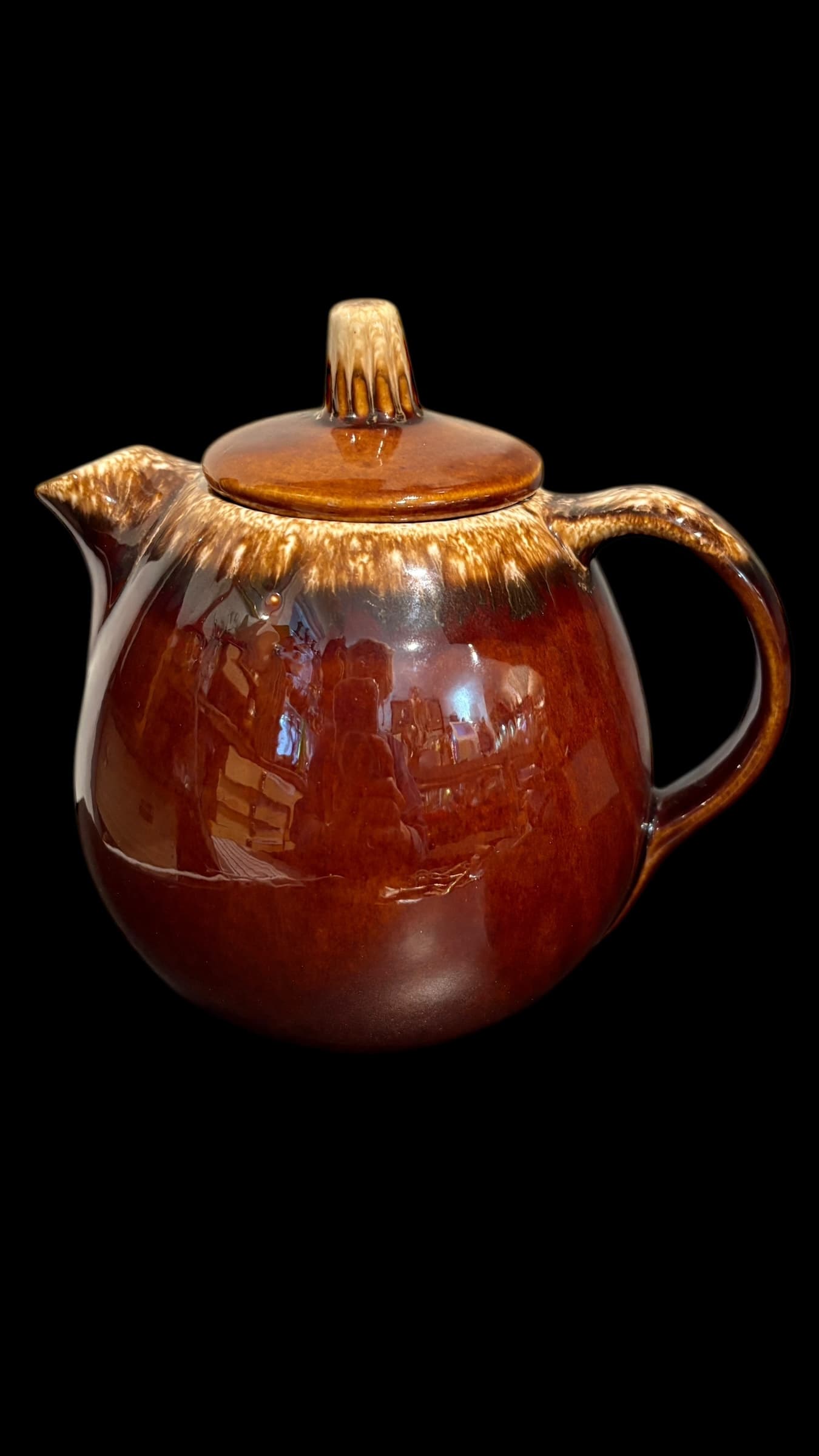 As IS Hull Pottery Brown Drip Teapot - Regular - Thumbnail 3