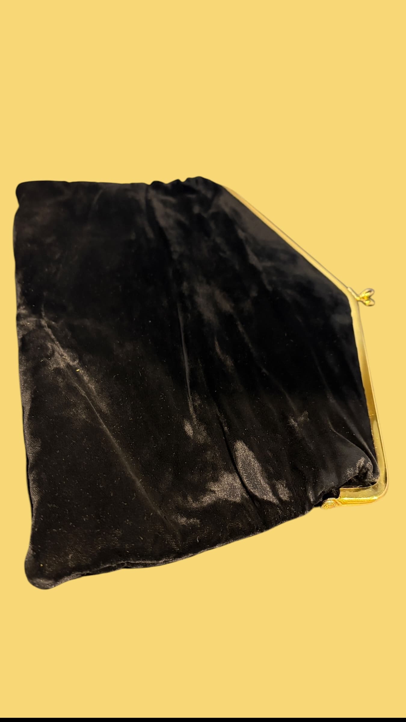 Black Velvet Clutch Purse - Regular - Thumbnail 4