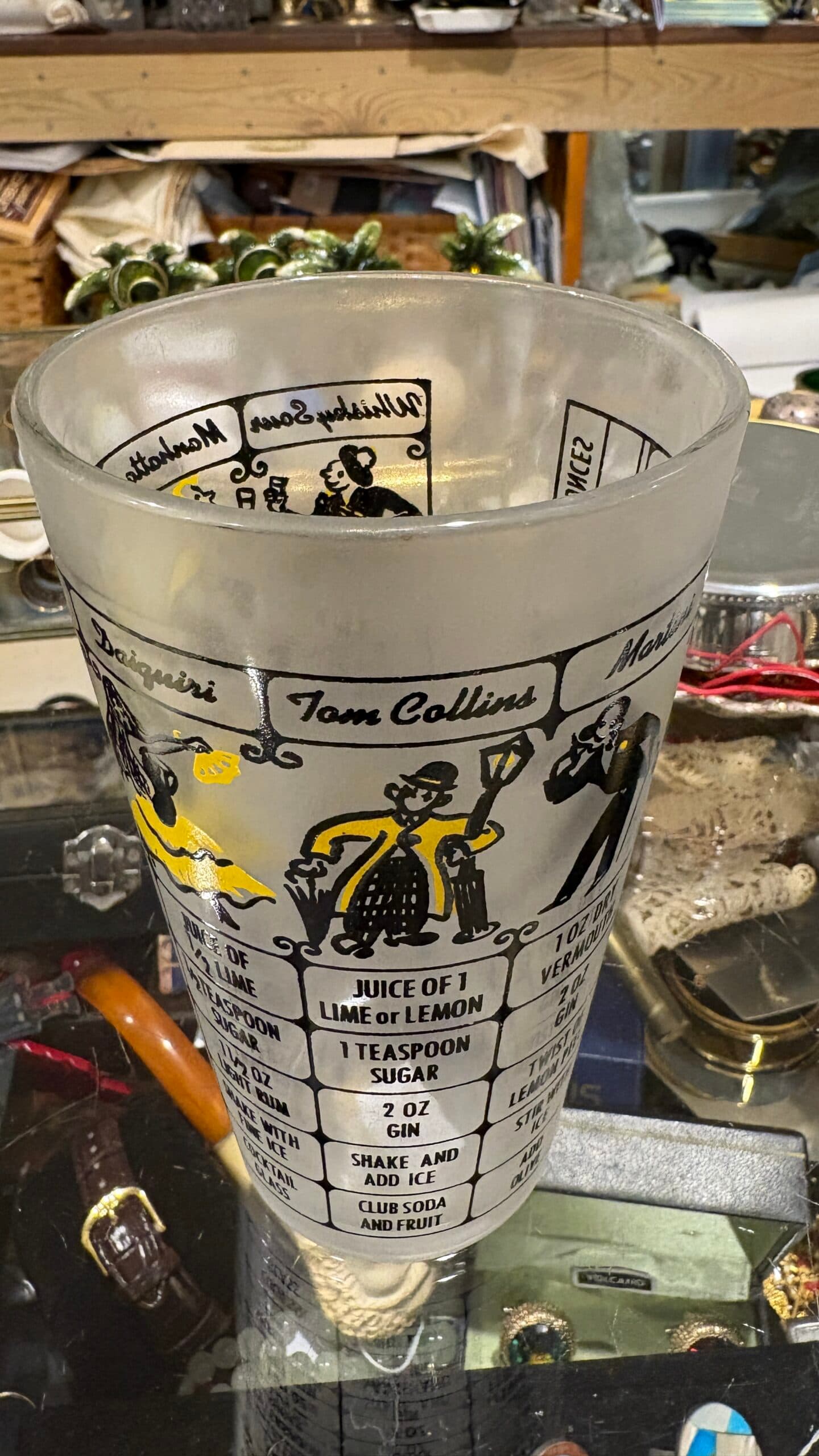 Frosted 50s MCM Cocktail Recipe Shaker - Regular - Thumbnail 2