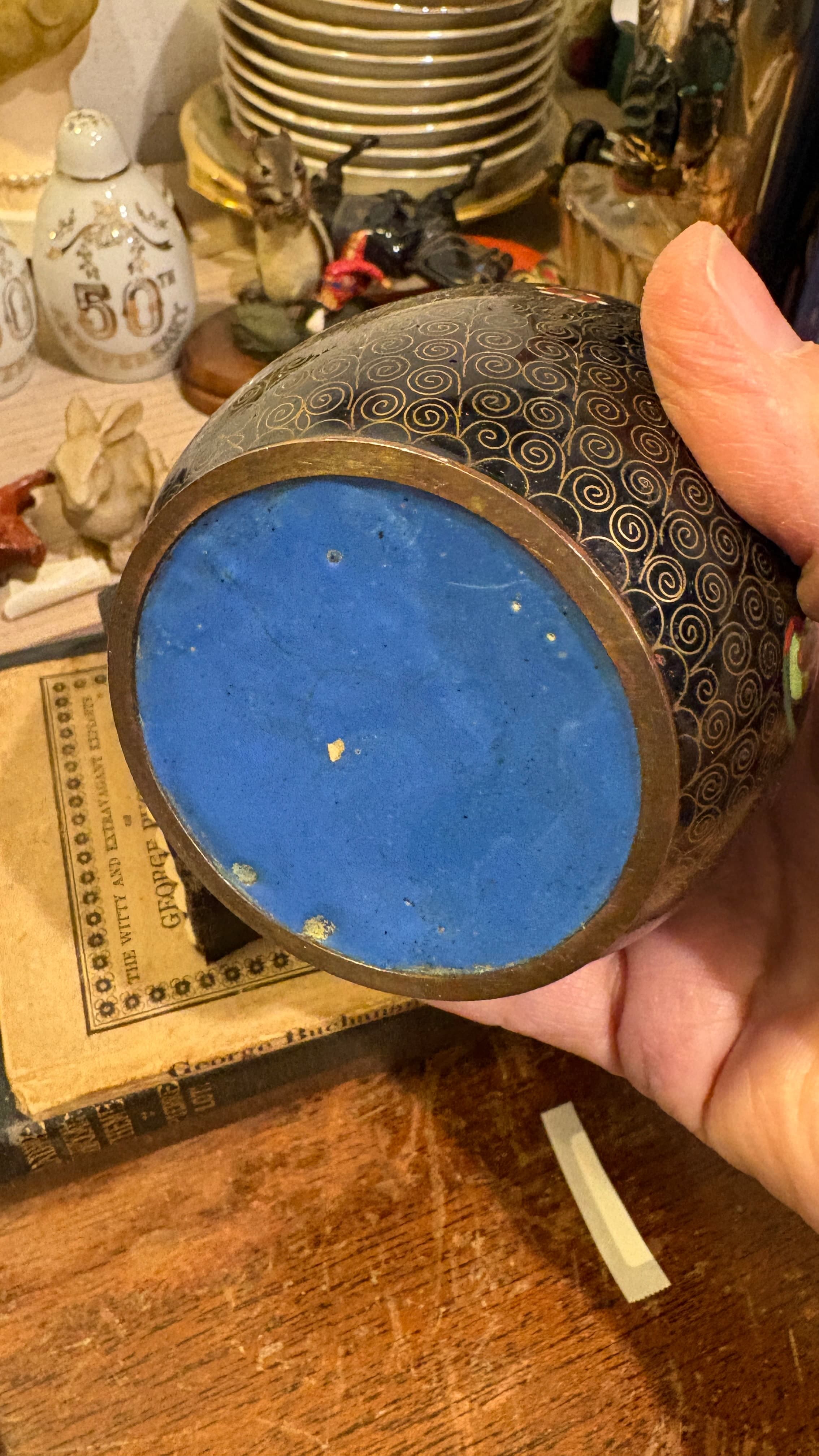 Japanese Cloisonne Tobacco Jar - Regular - Thumbnail 3