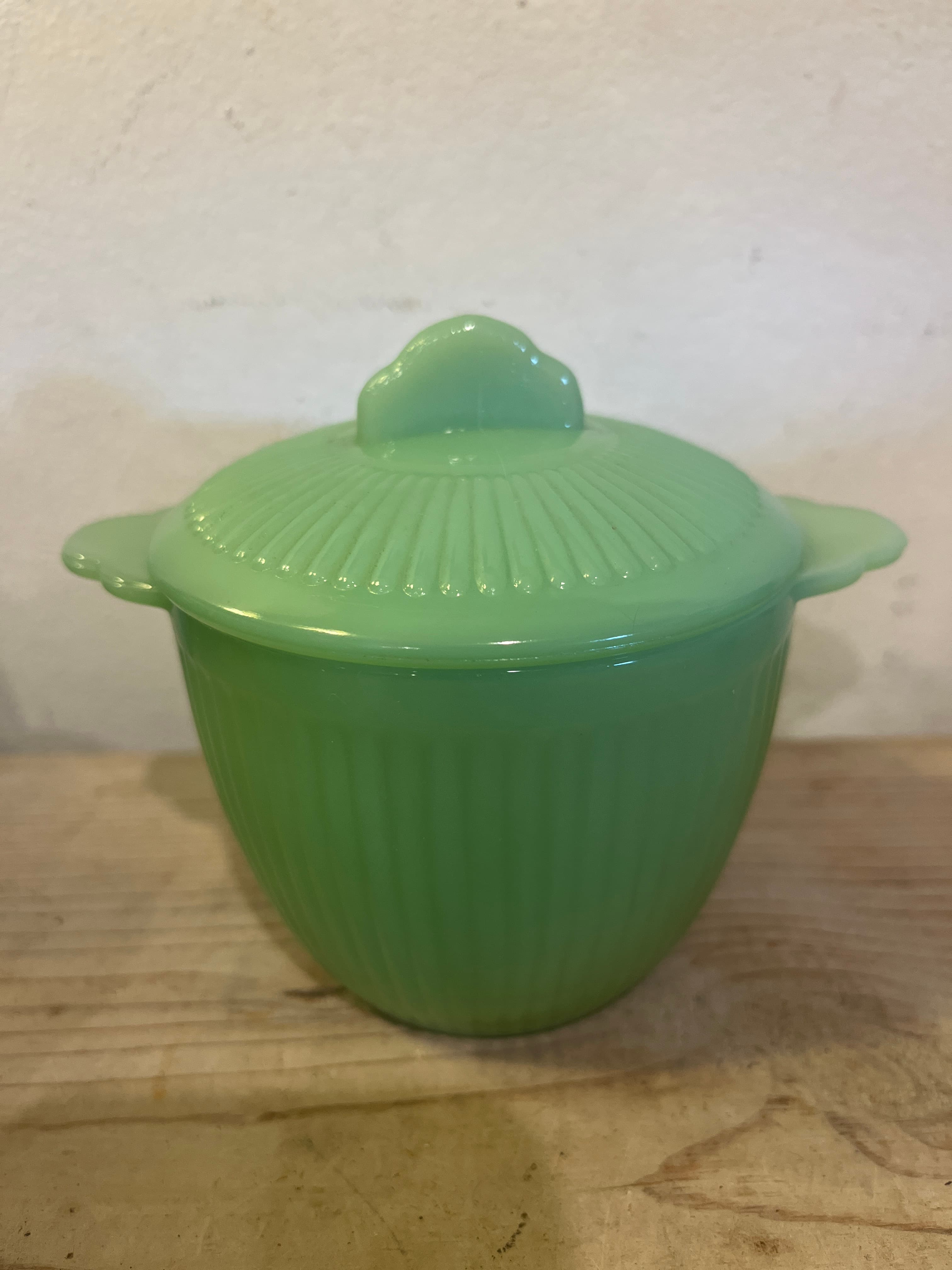 Jadite Sugar Bowl AS IS - Regular - Thumbnail 3