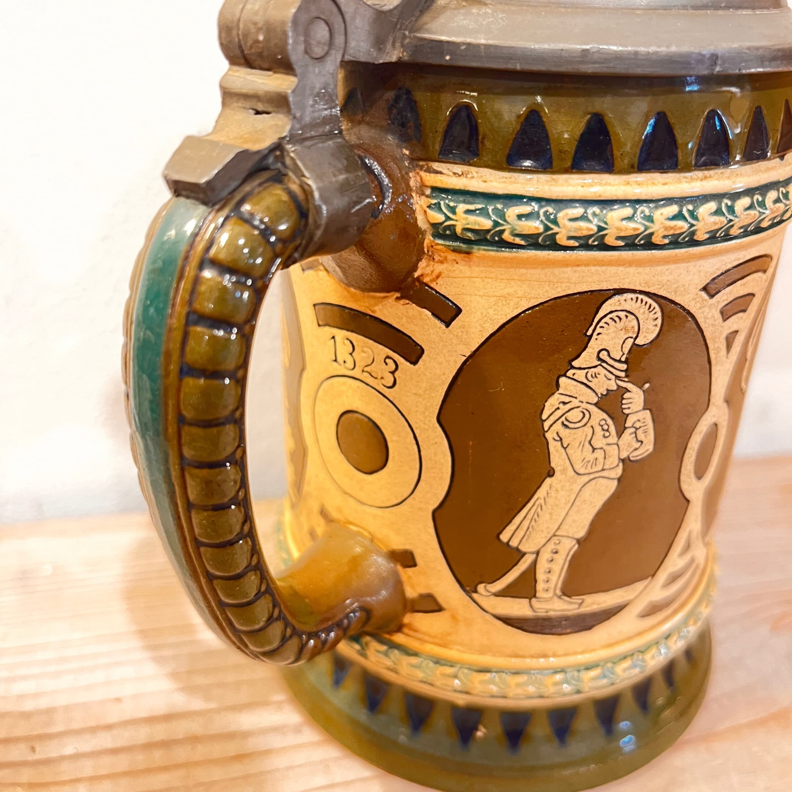 Antique Mettlach 1323 Stein - Regular - Thumbnail 11
