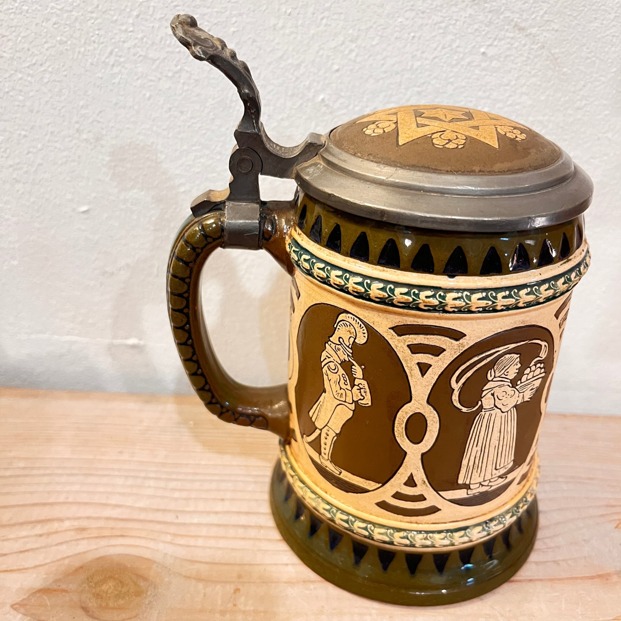 Antique Mettlach 1323 Stein - Regular - Thumbnail 9