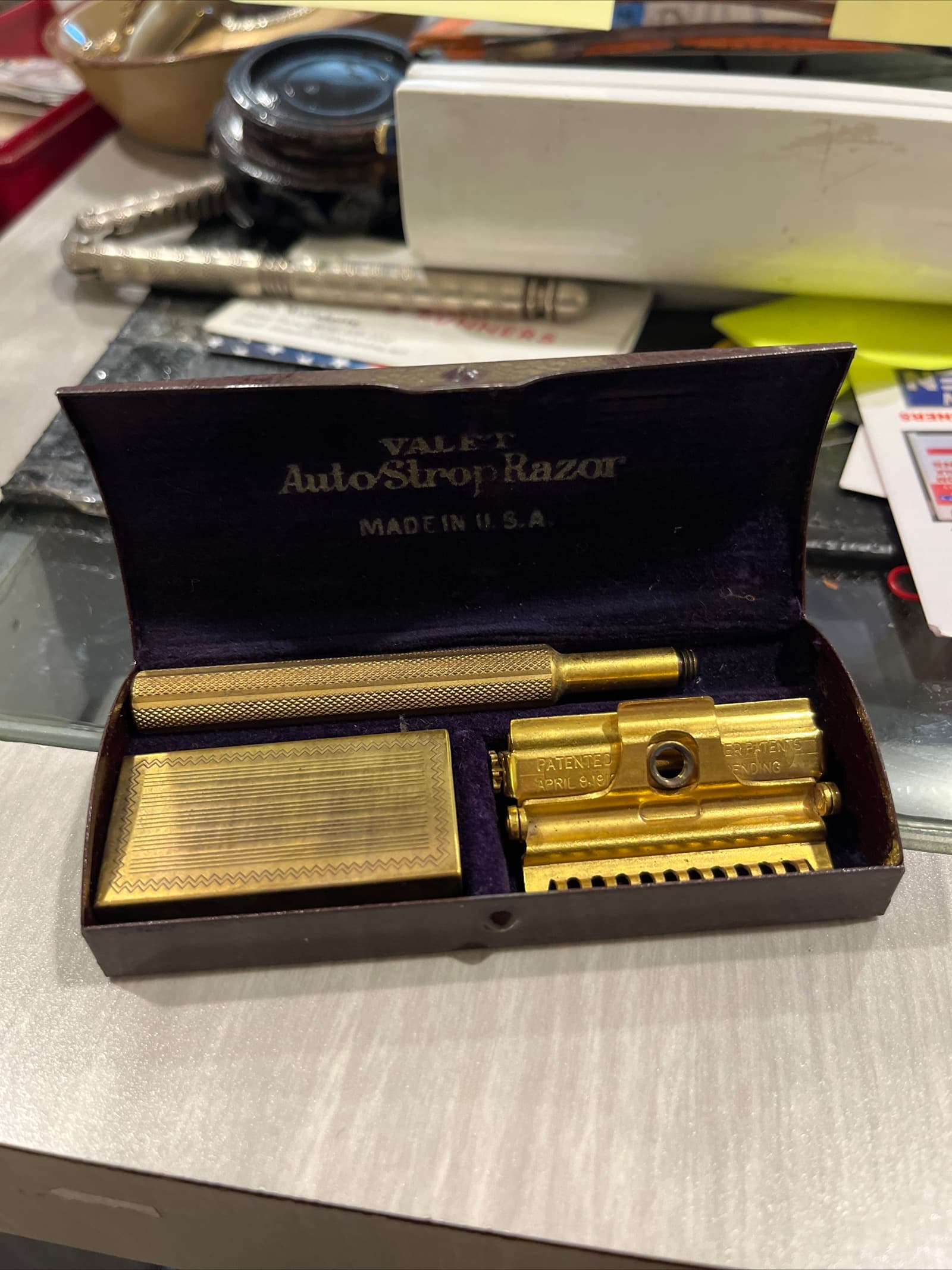 Gold Tone Valet Auto-Strop Razor - Regular - Thumbnail 2