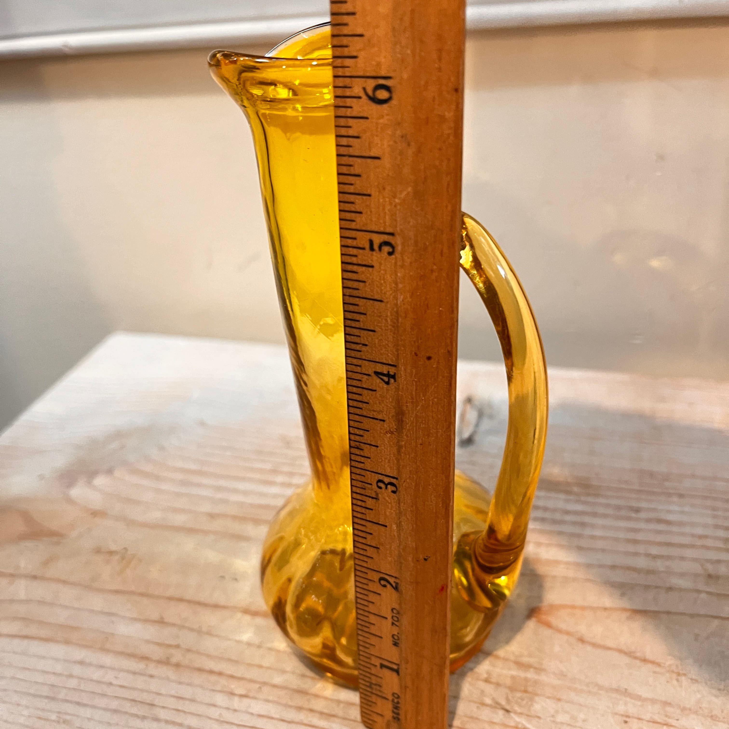 Vintage Empoli Yellow Pitcher or Bud Vase - Regular - Thumbnail 4