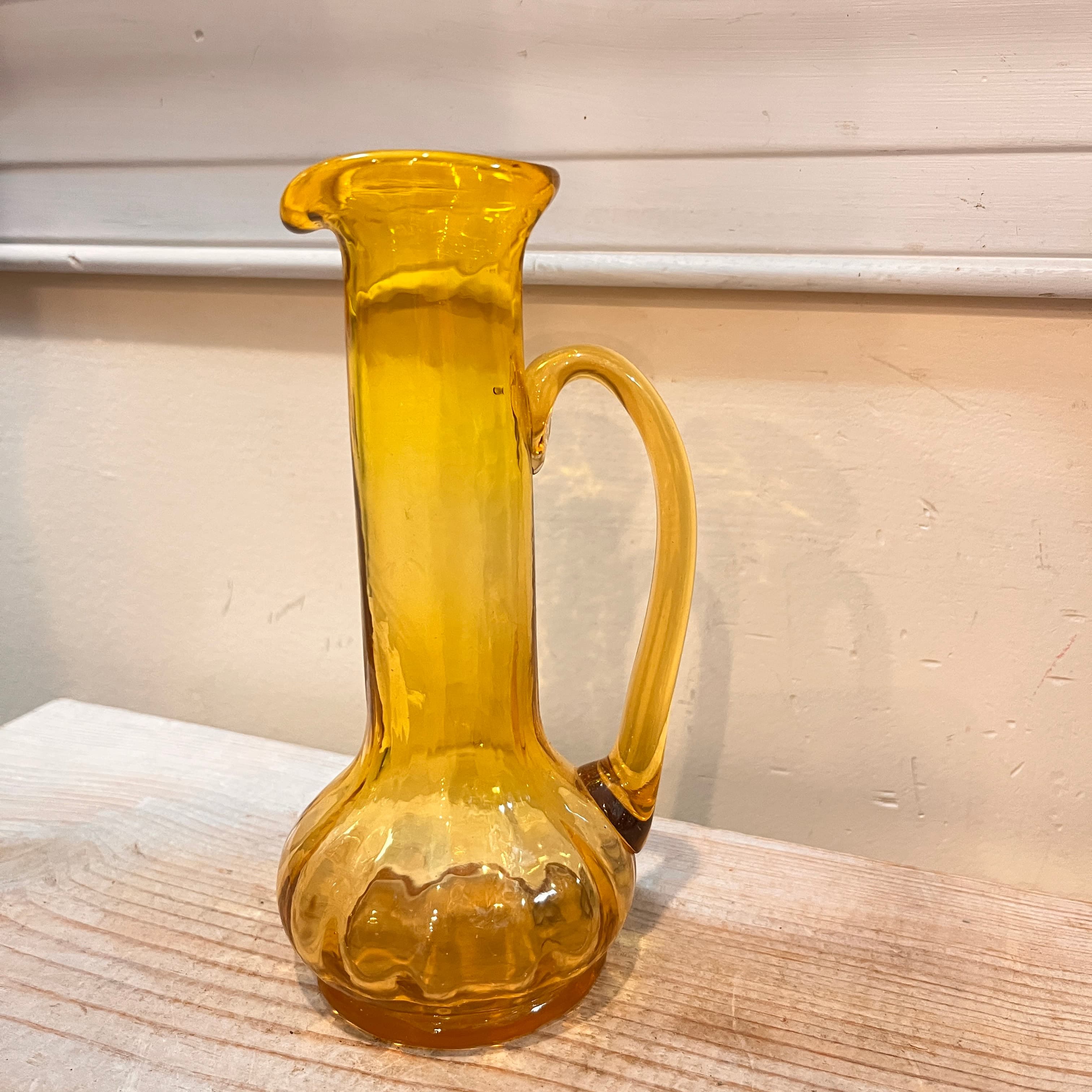 Vintage Empoli Yellow Pitcher or Bud Vase - Regular - Thumbnail 3