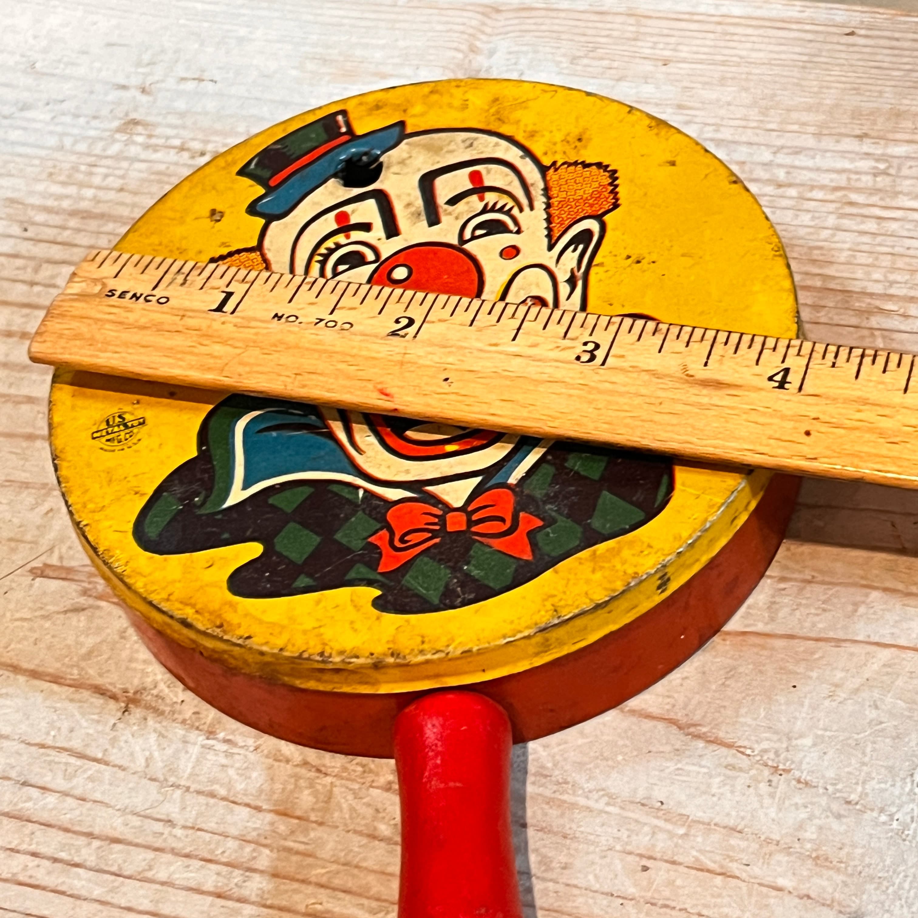 US Metal Toy Tin Noisemaker 'clown' - Regular - Thumbnail 4
