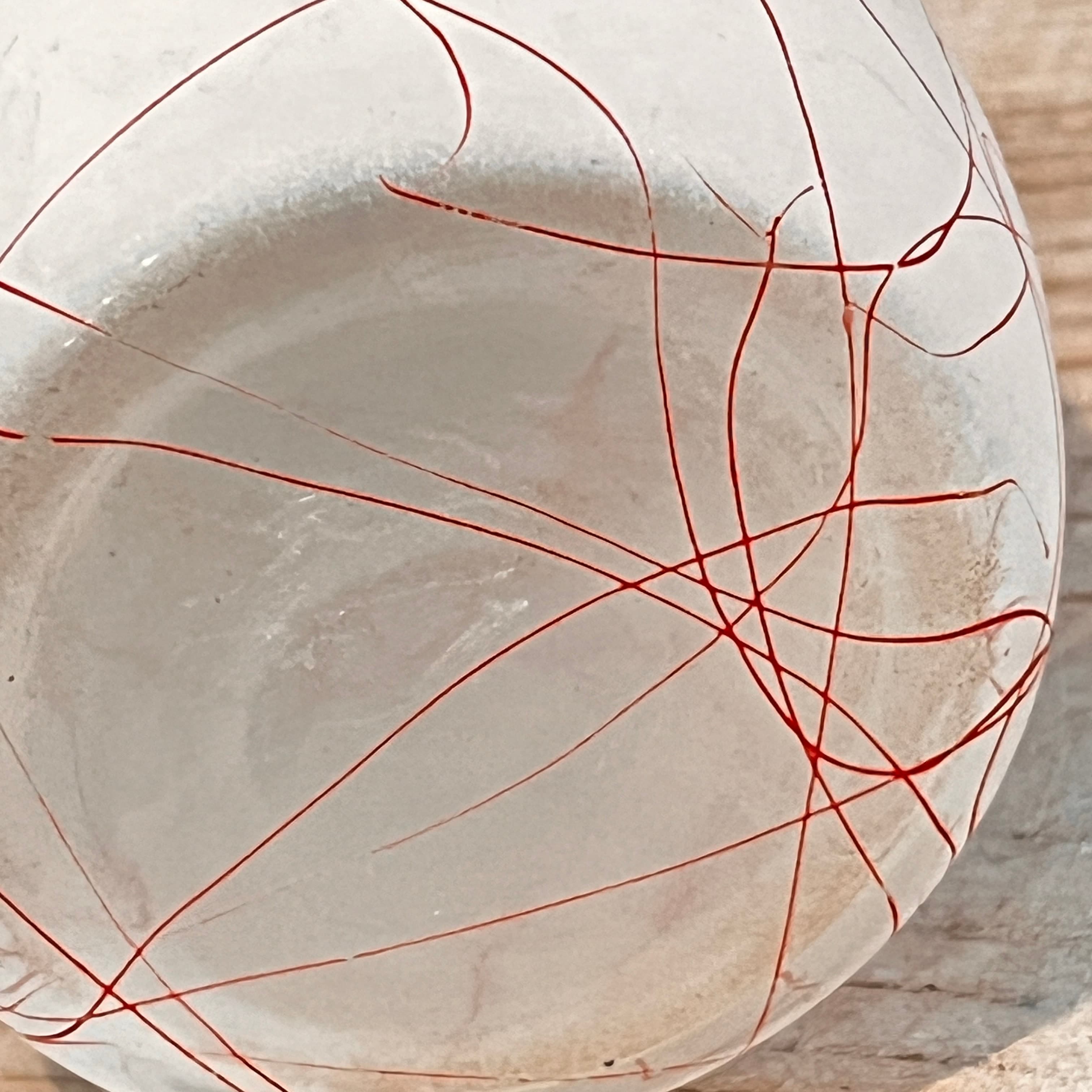 Hazel Atlas White Frosted Spaghetti Vase - Regular - Thumbnail 6