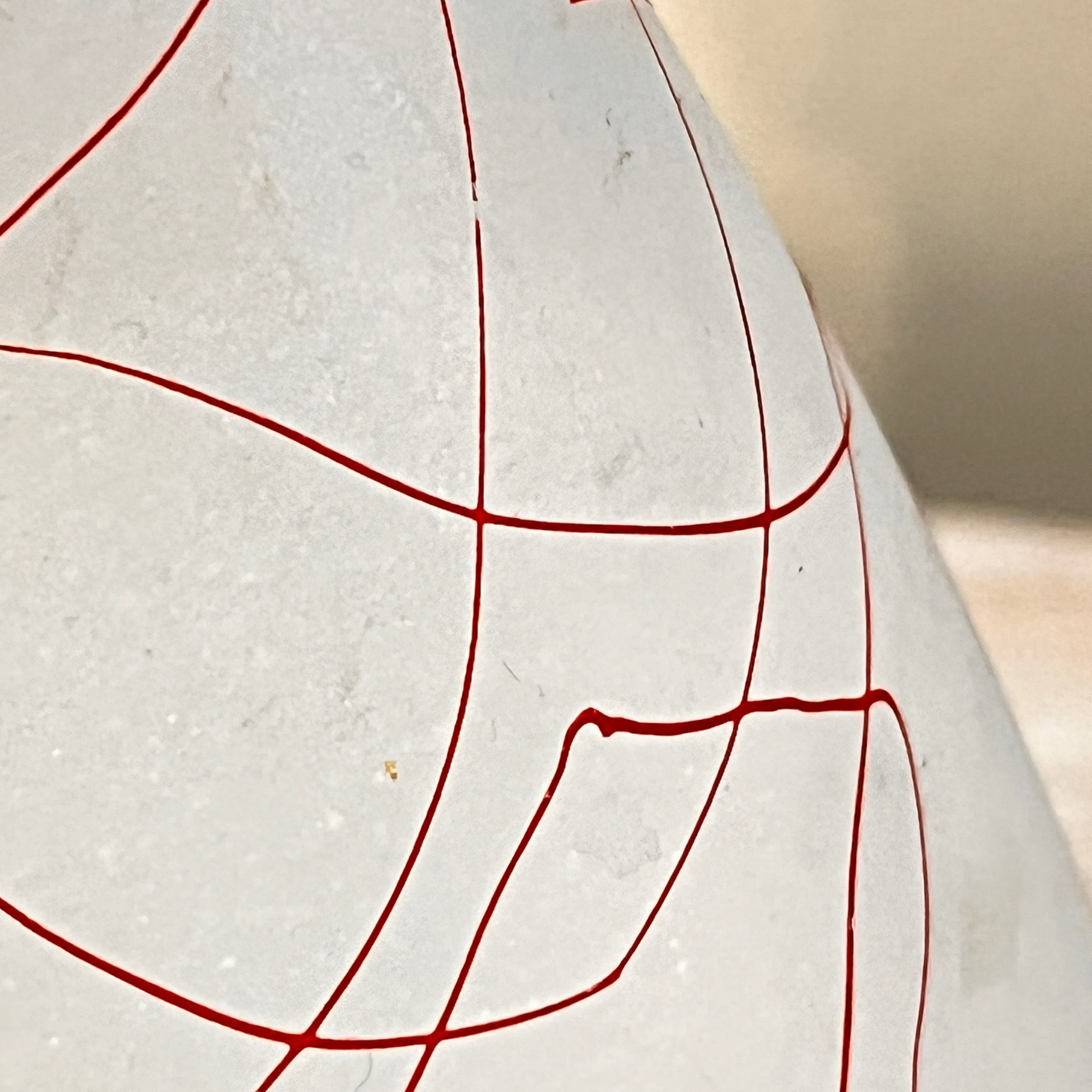 Hazel Atlas White Frosted Spaghetti Vase - Regular - Thumbnail 5