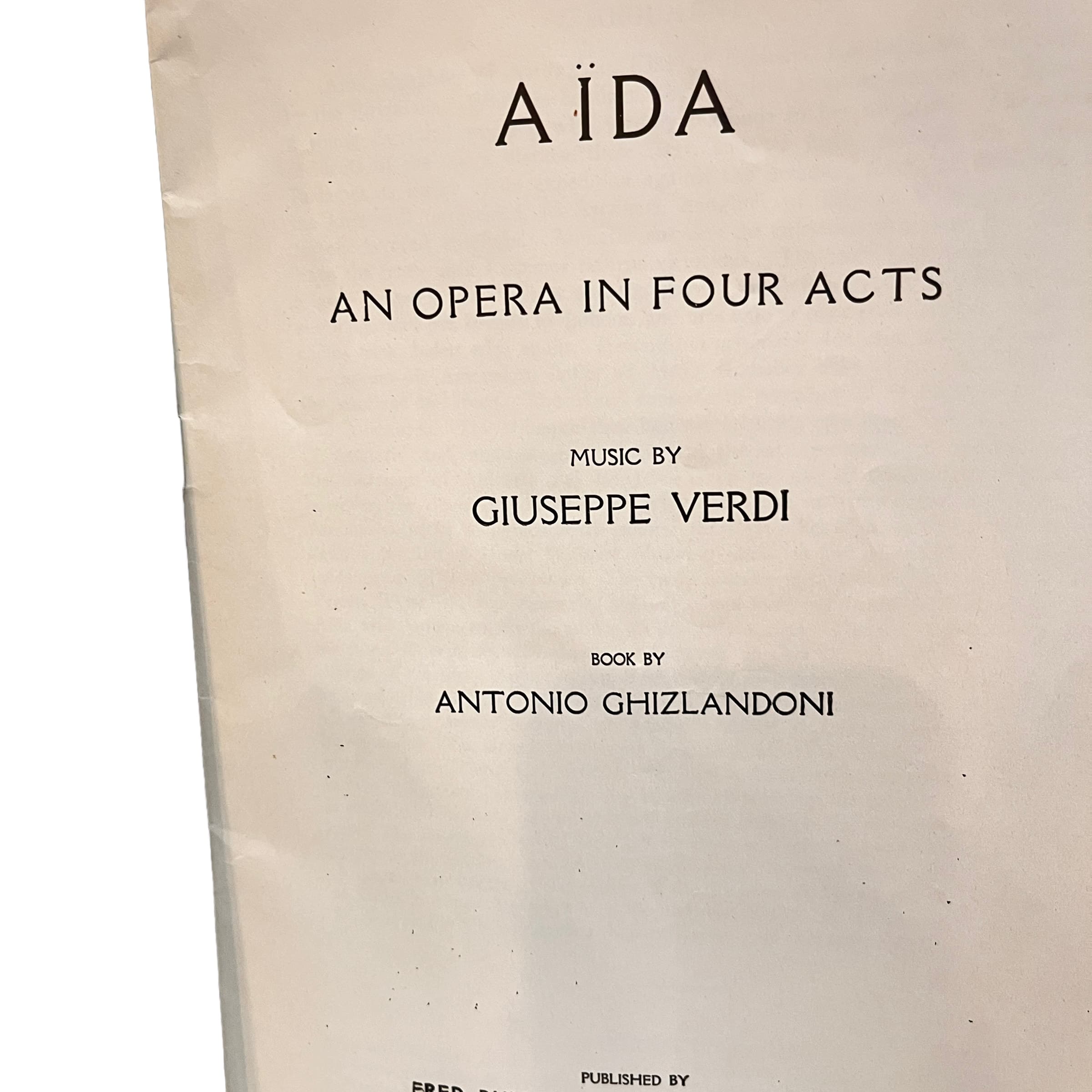 Victorian Aida Program & Libretto - Regular - Thumbnail 4