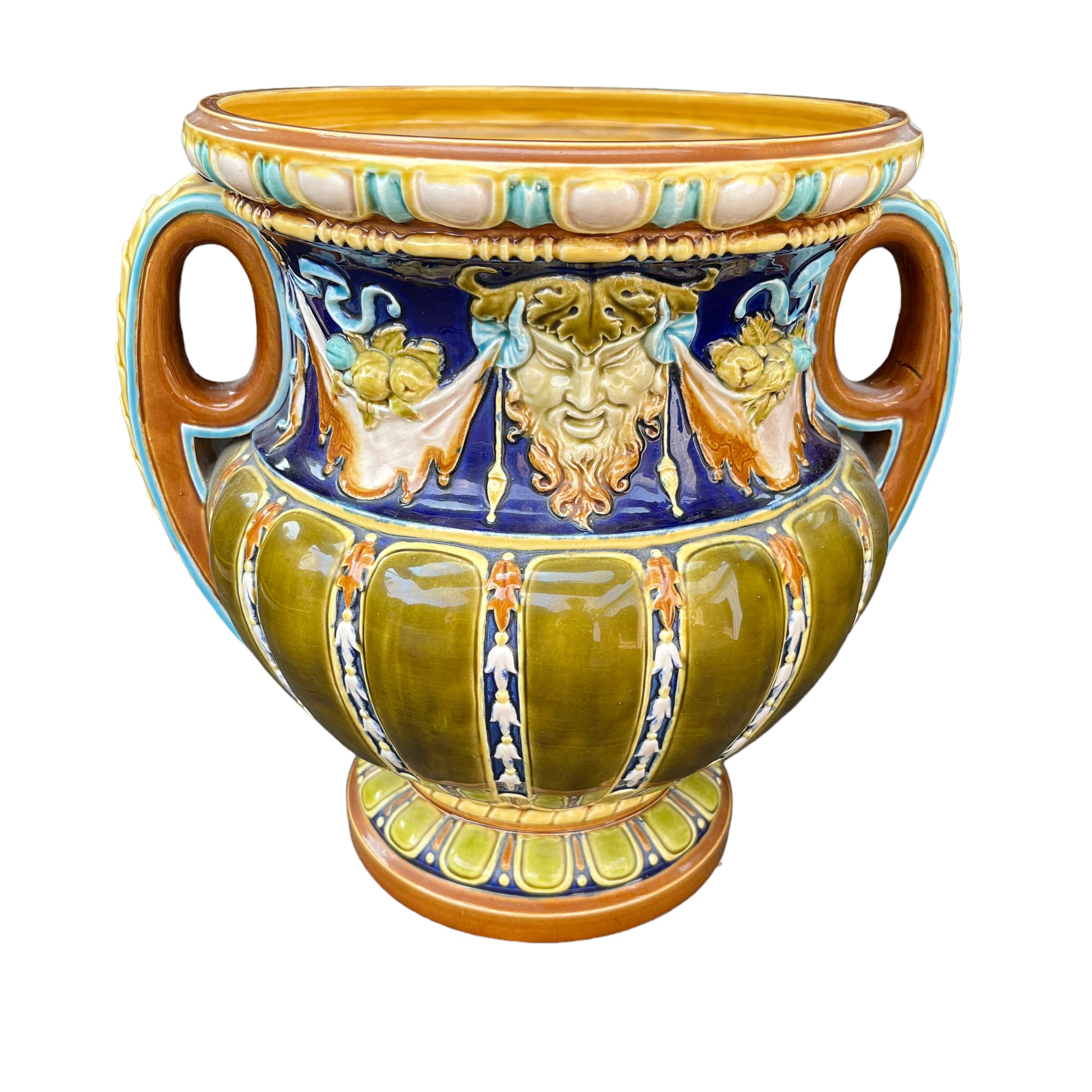 Continental late 19th century Majolica Jardiniere - Regular - Thumbnail 7