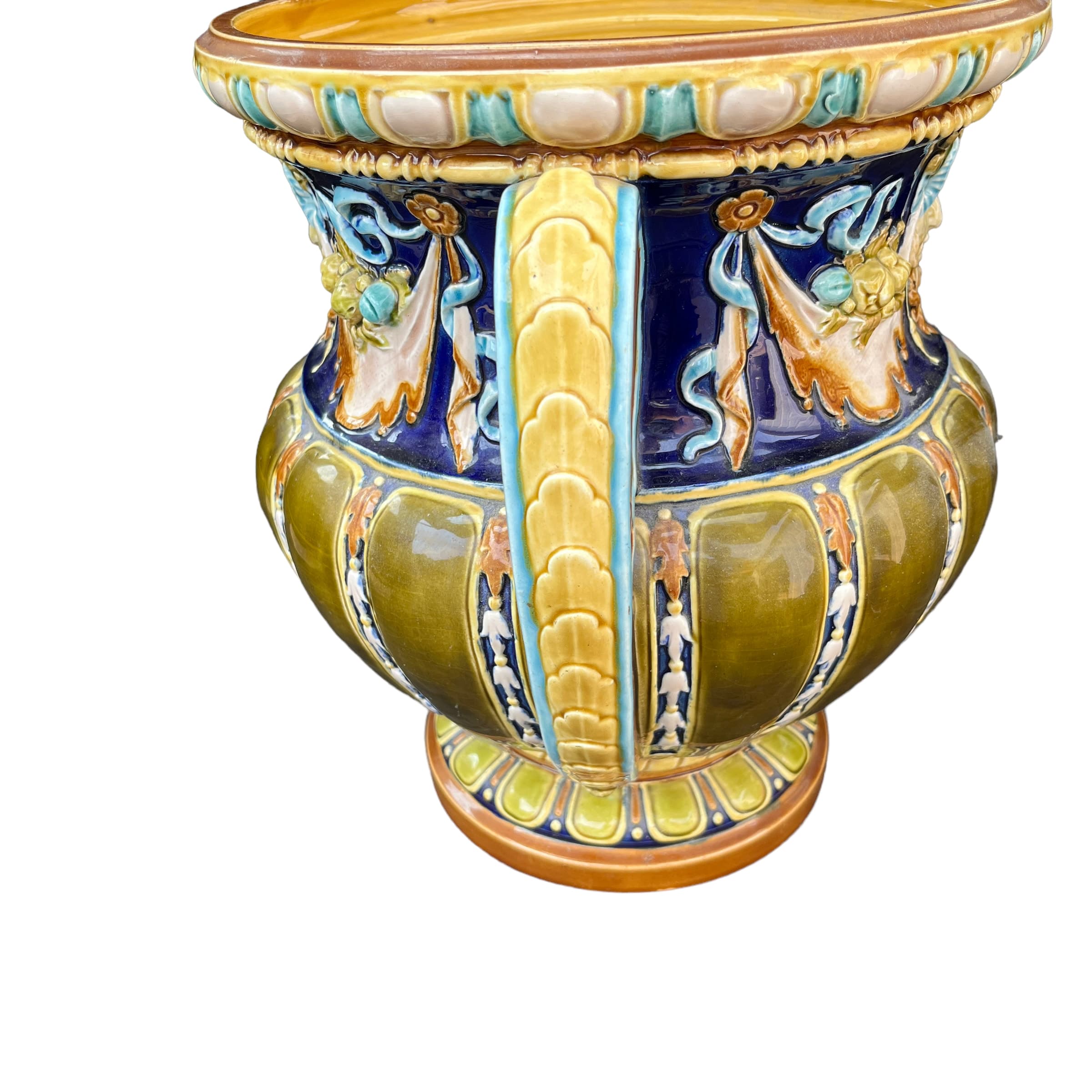 Continental late 19th century Majolica Jardiniere - Regular - Thumbnail 5