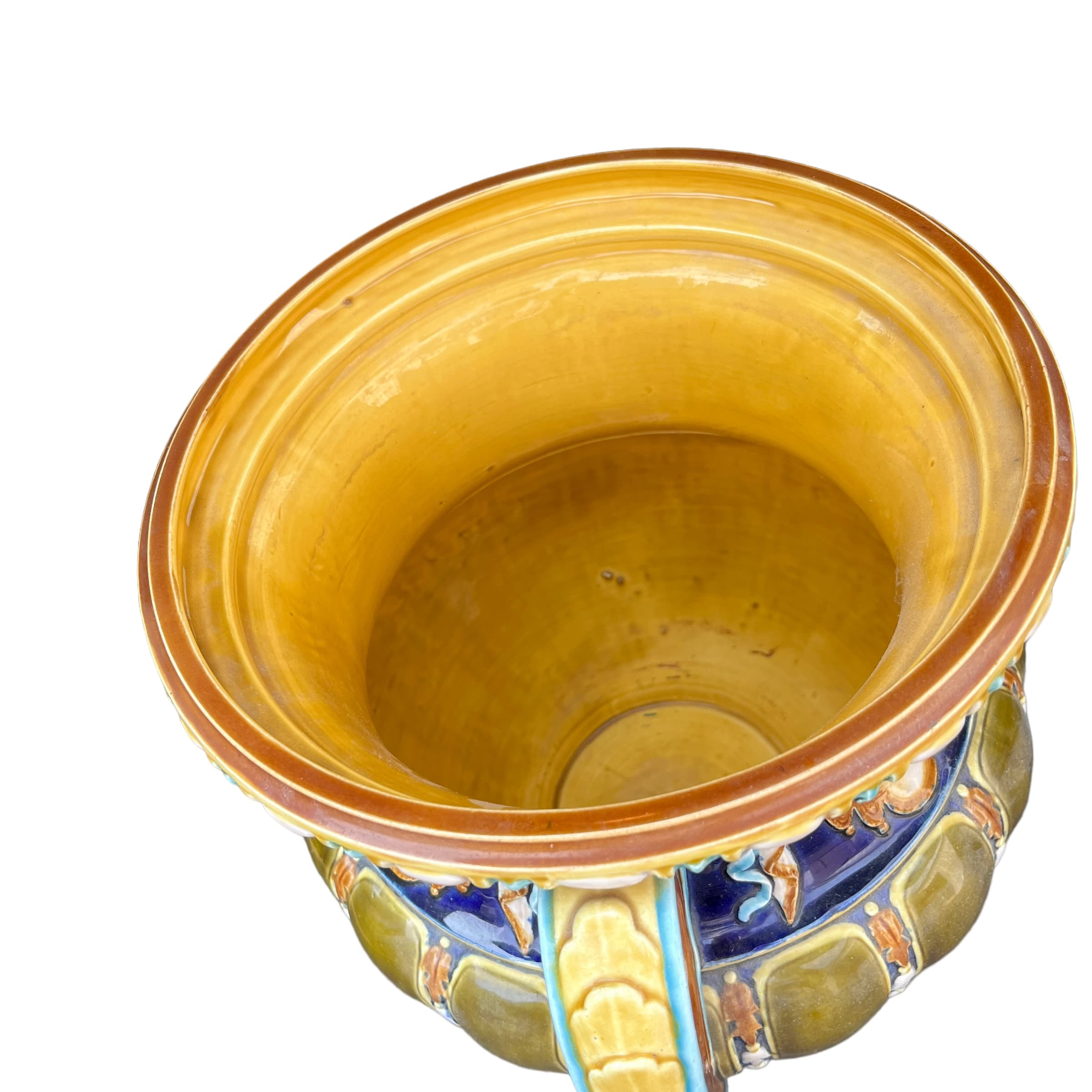 Continental late 19th century Majolica Jardiniere - Regular - Thumbnail 2