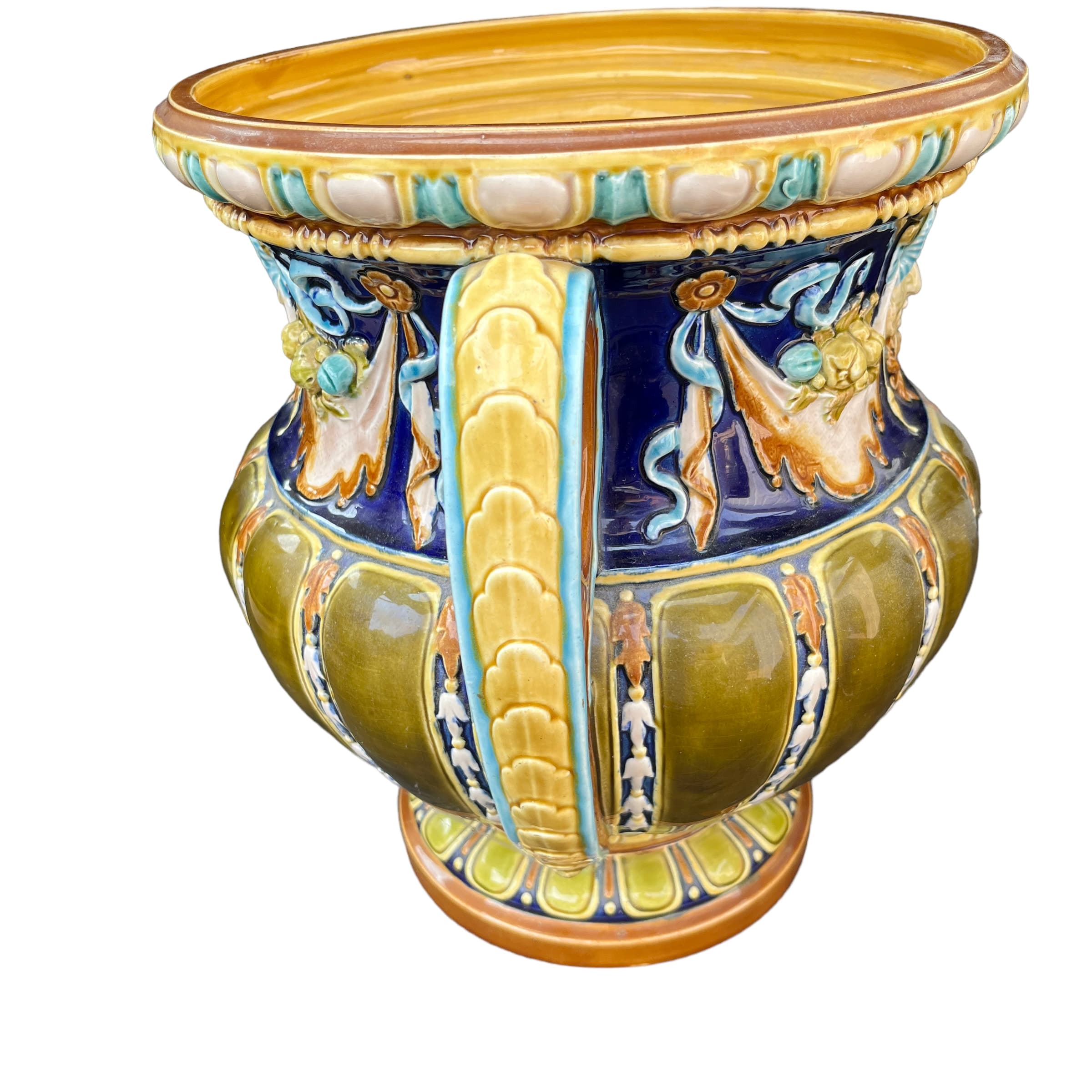 Continental late 19th century Majolica Jardiniere - Regular - Thumbnail 4