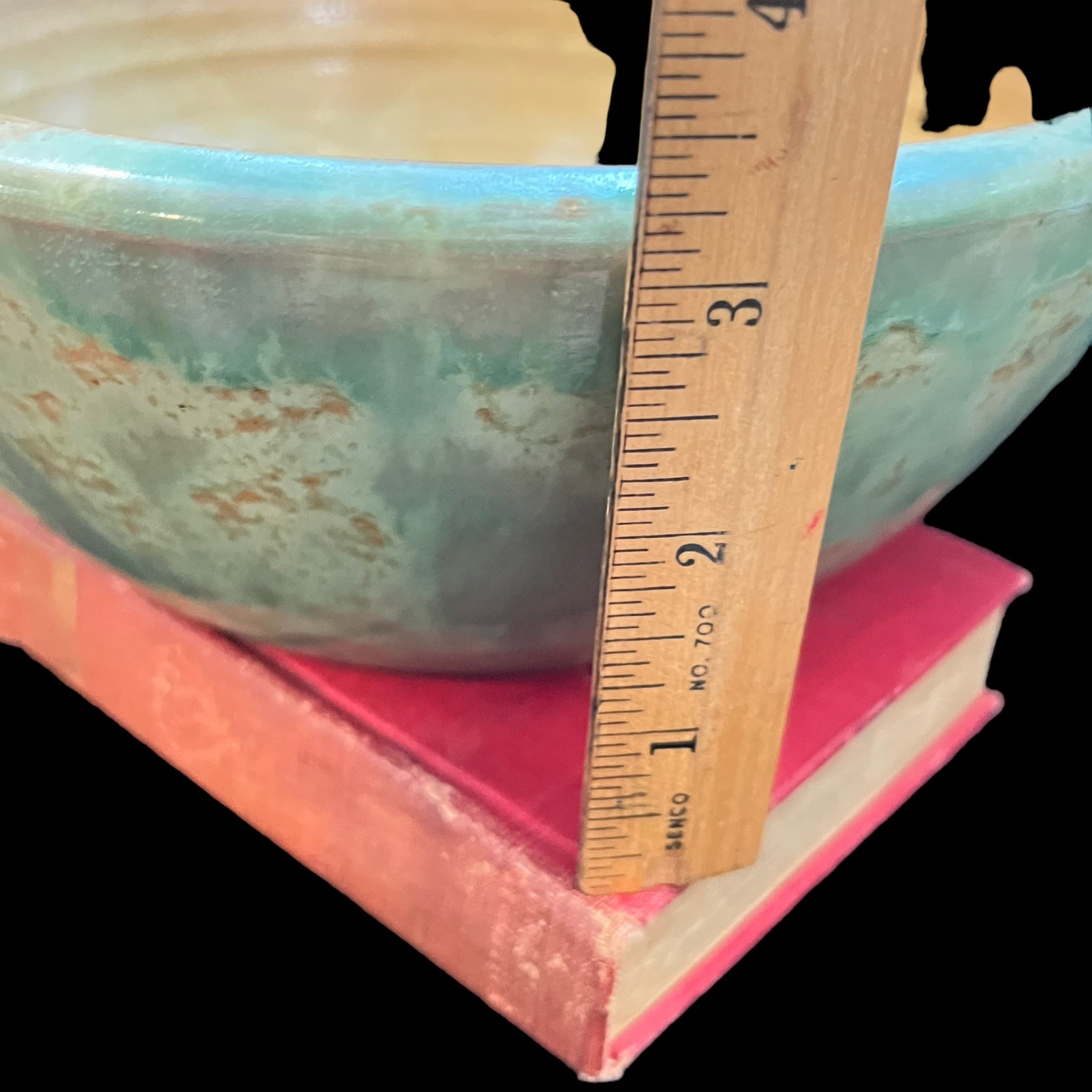 Beautiful Green Glaze Pottery Bowl - Regular - Thumbnail 7