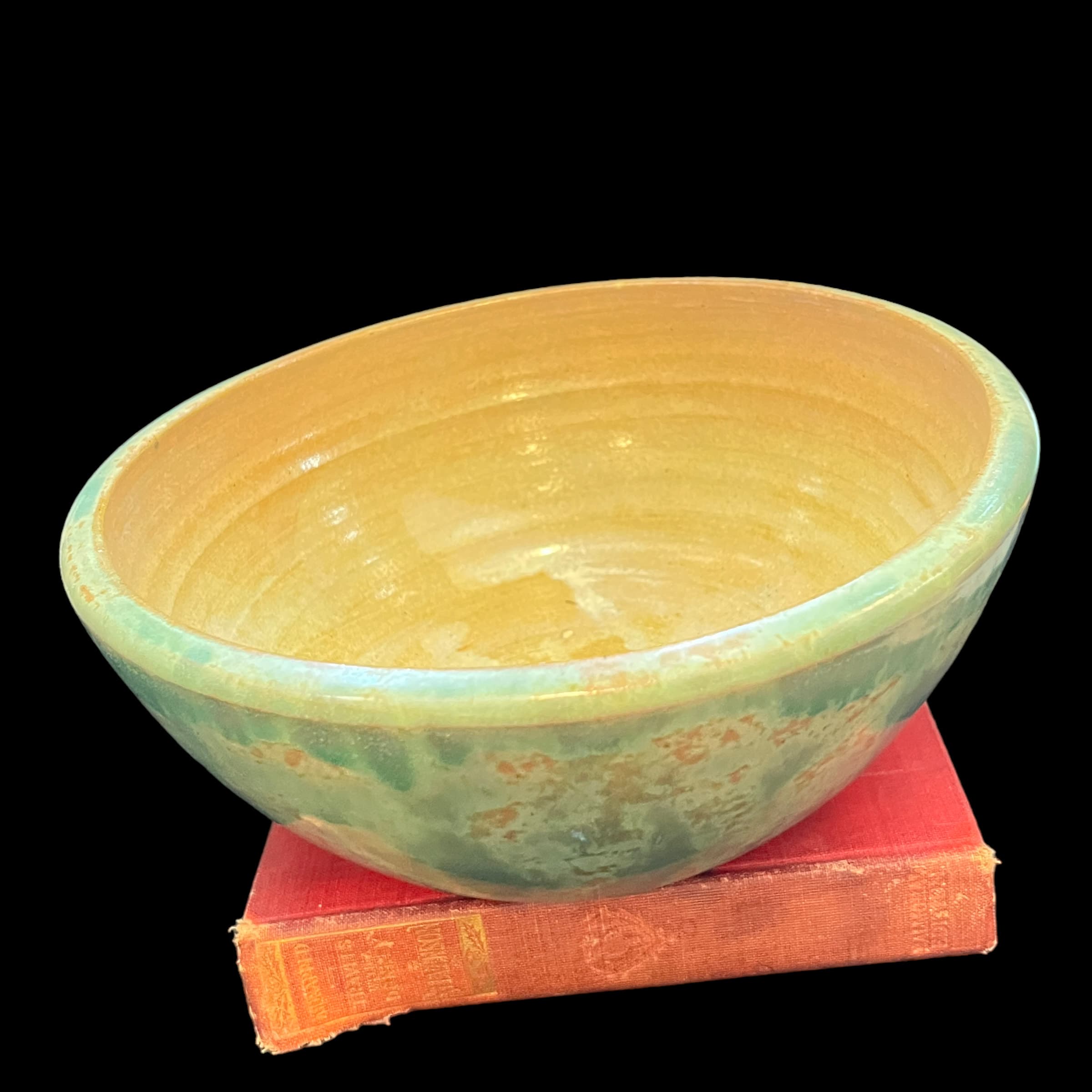 Beautiful Green Glaze Pottery Bowl - Regular - Thumbnail 2