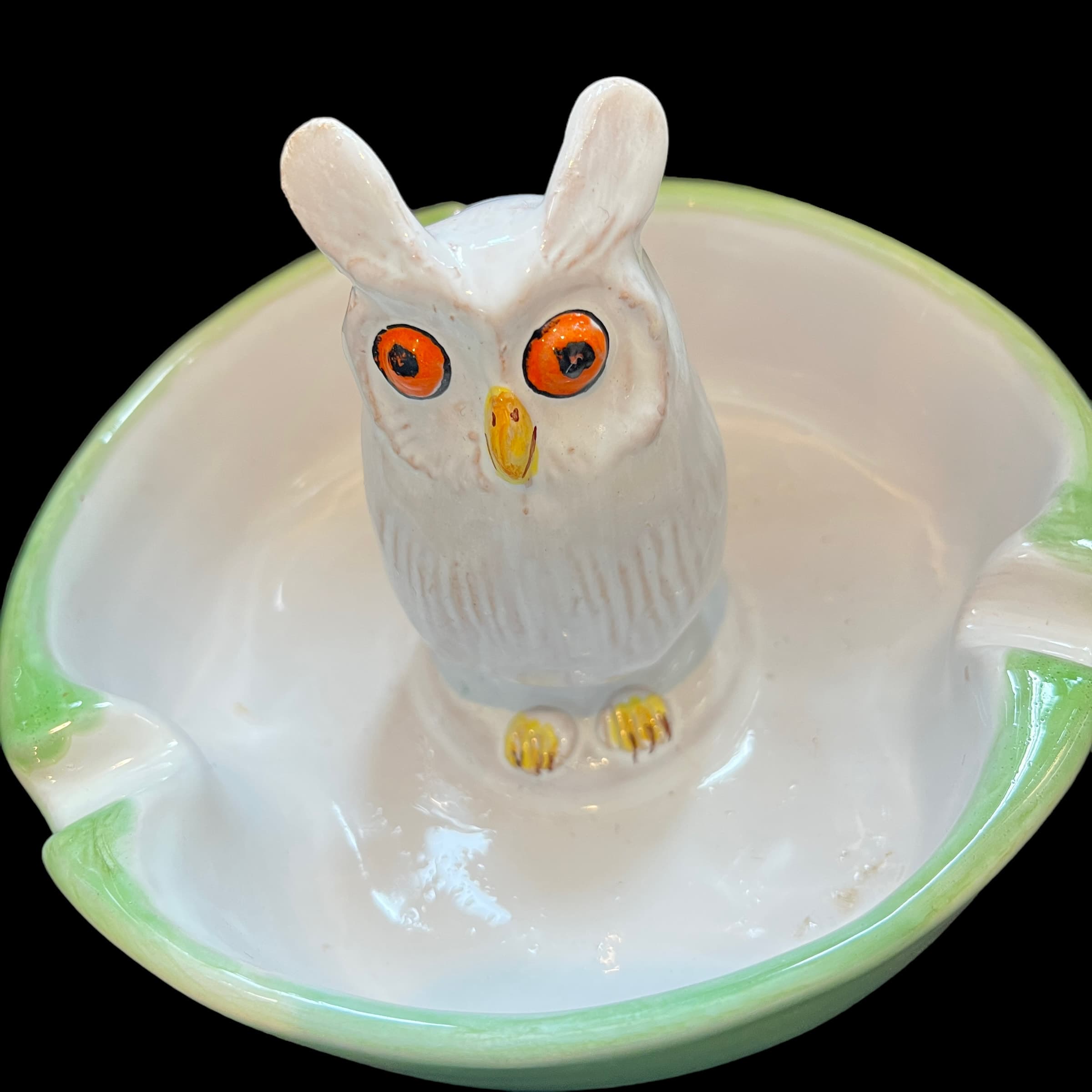 Owl Ashtray -Majolica Italy - Regular - Thumbnail 5