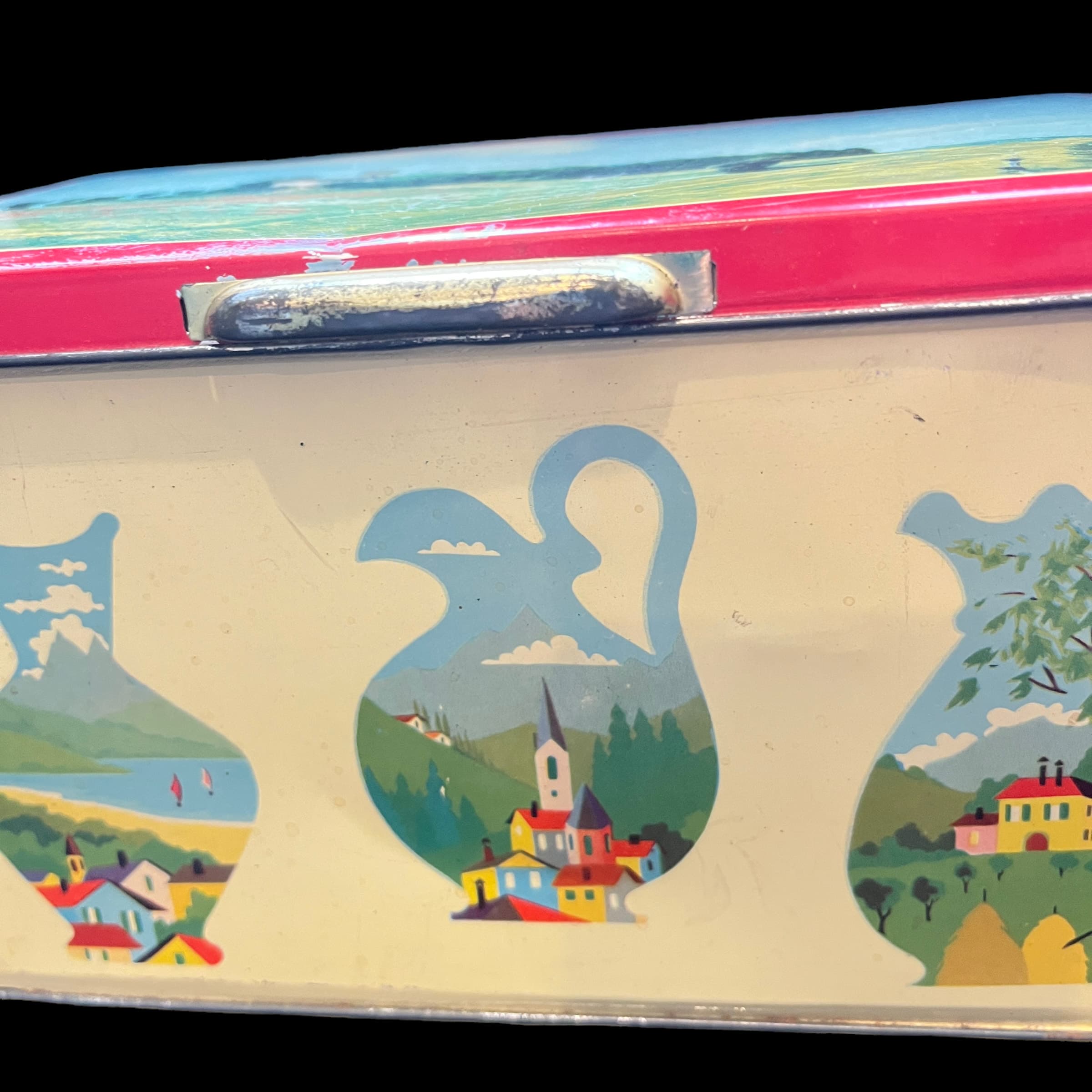 Vintage Tin with Country Side Scenes - Regular - Thumbnail 3