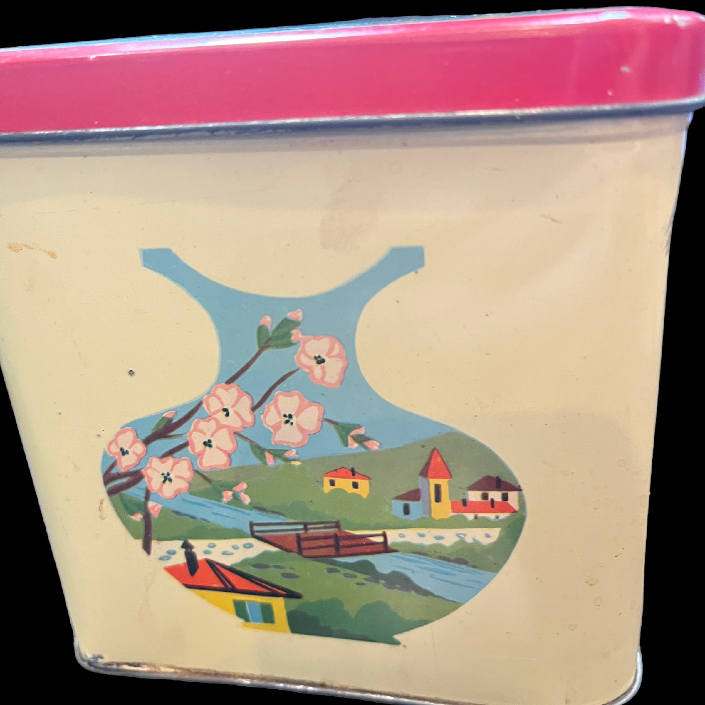 Vintage Tin with Country Side Scenes - Regular - Thumbnail 6